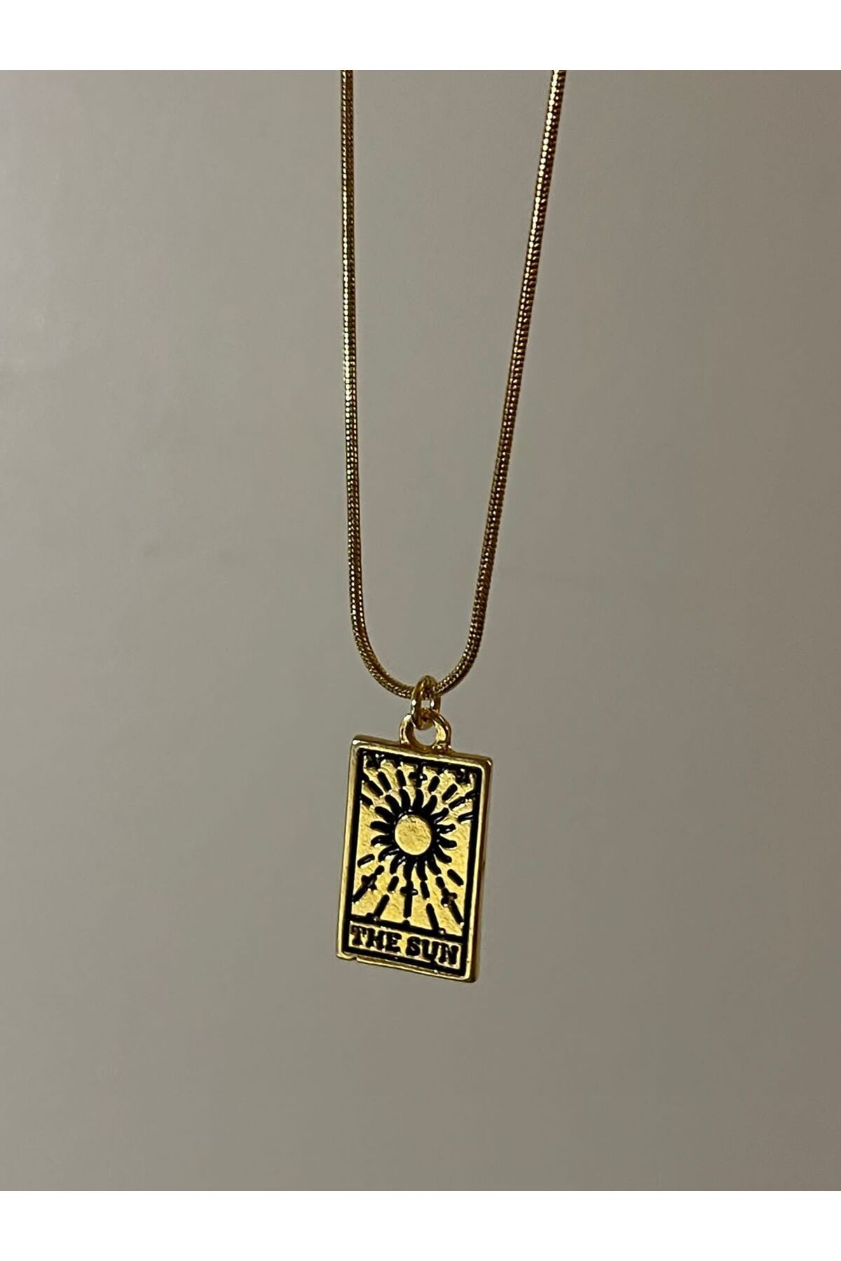 The Sun Tarot Çelik Kolye