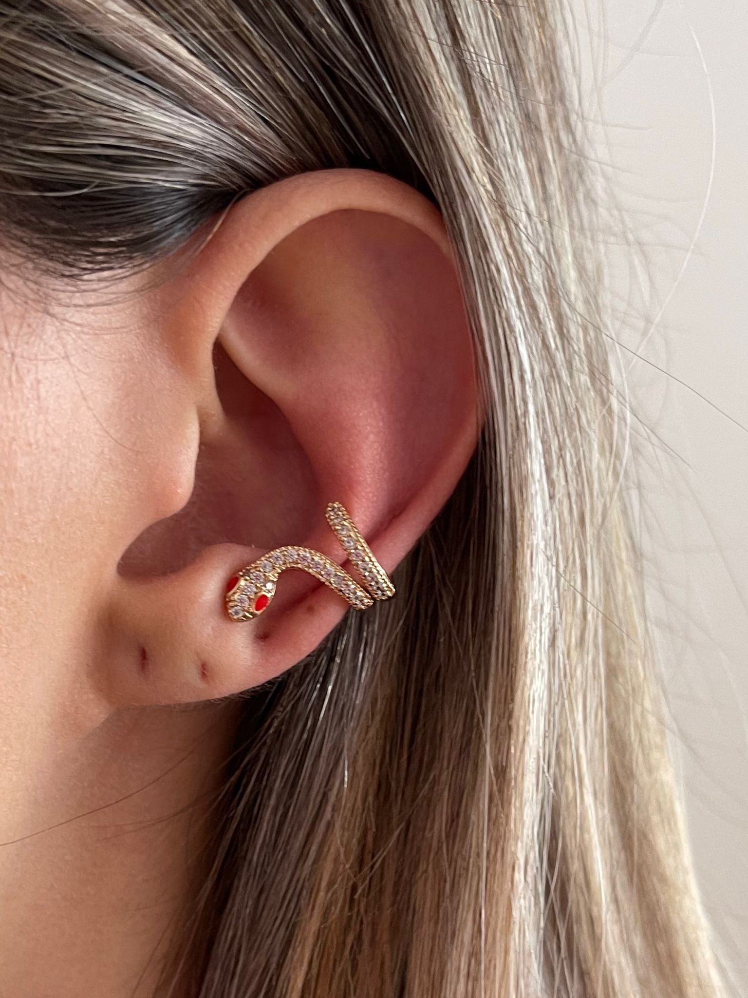 Çelik Yılan Earcuff