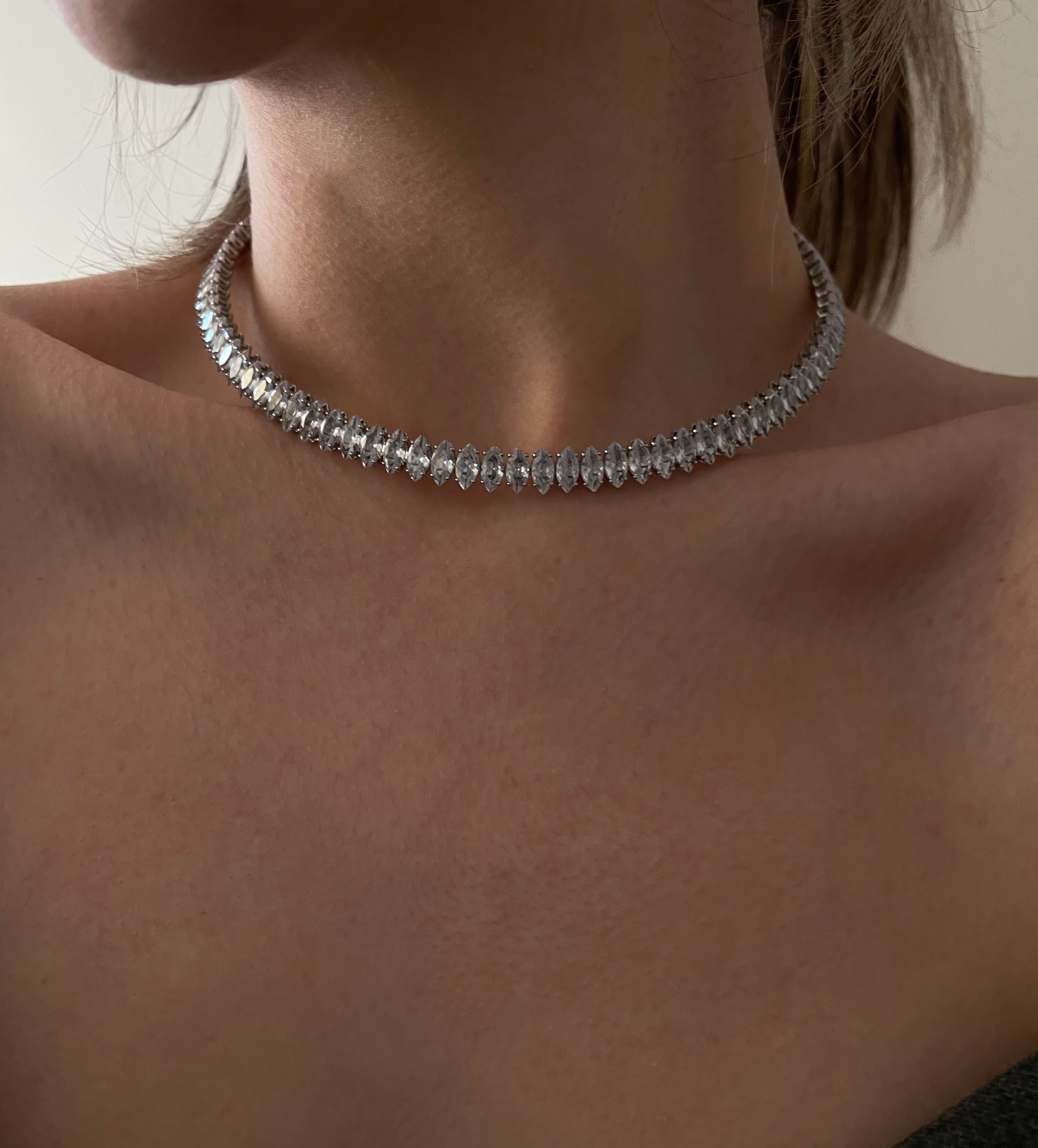 Kristal Taşlı Choker