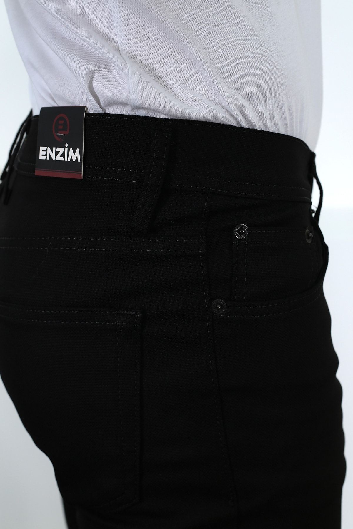 Slim Fit Düz Cep Chino Erkek Keten Pantolon