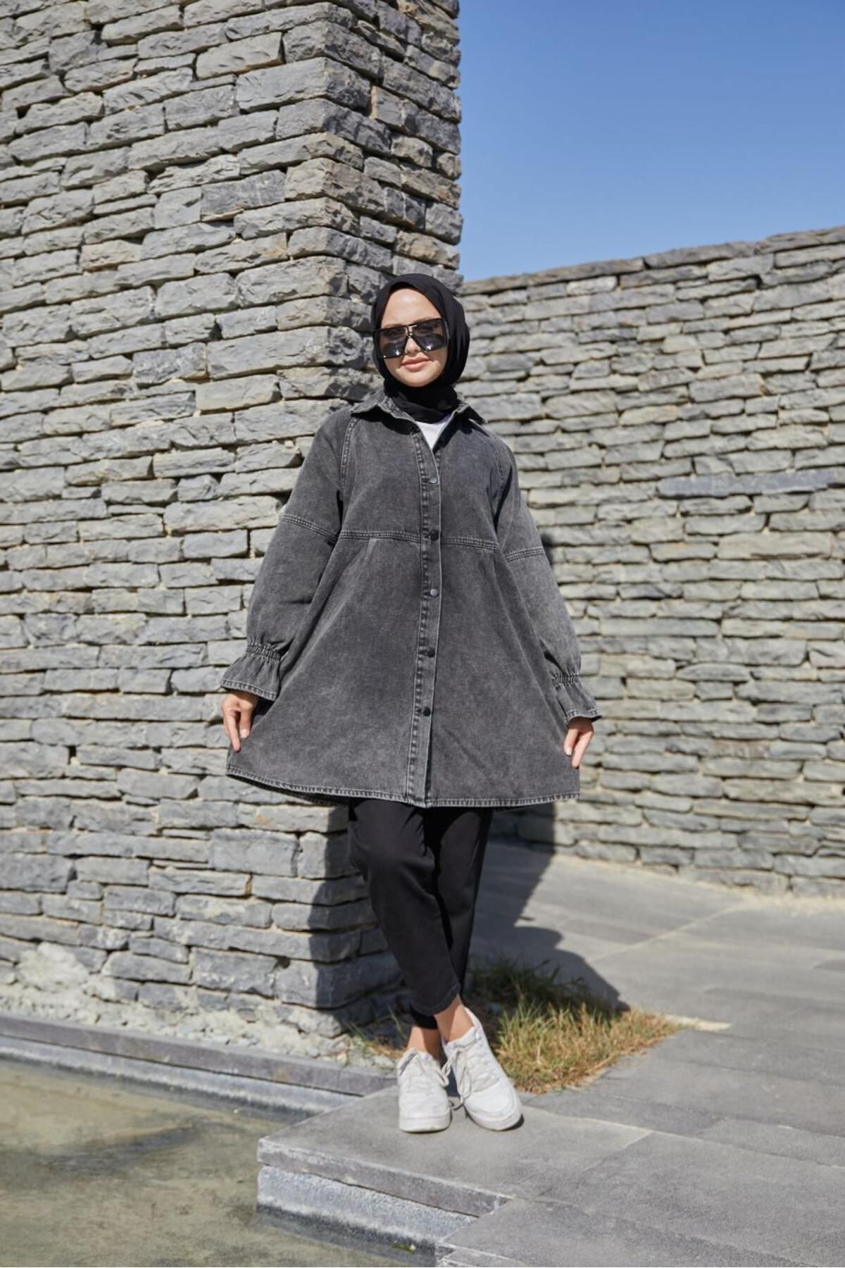 Kadın Oversize Kot Ceket