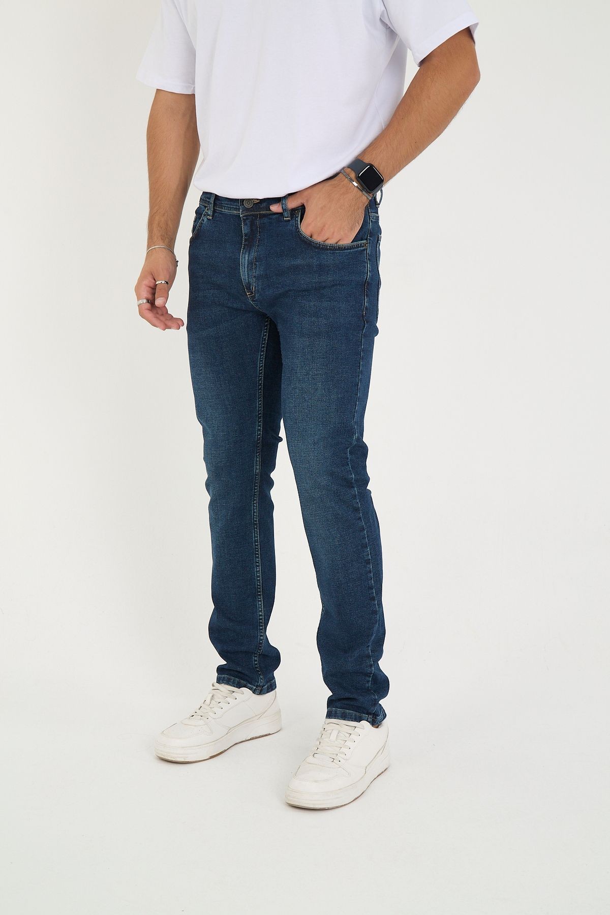 Erkek Likralı Denim Regular Fit Jeans