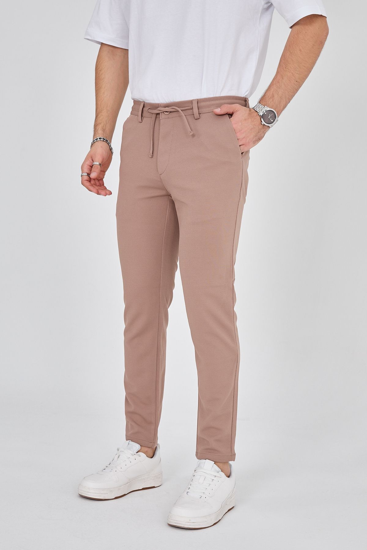 Pollycotton Slim Fit Jogger Pantolon