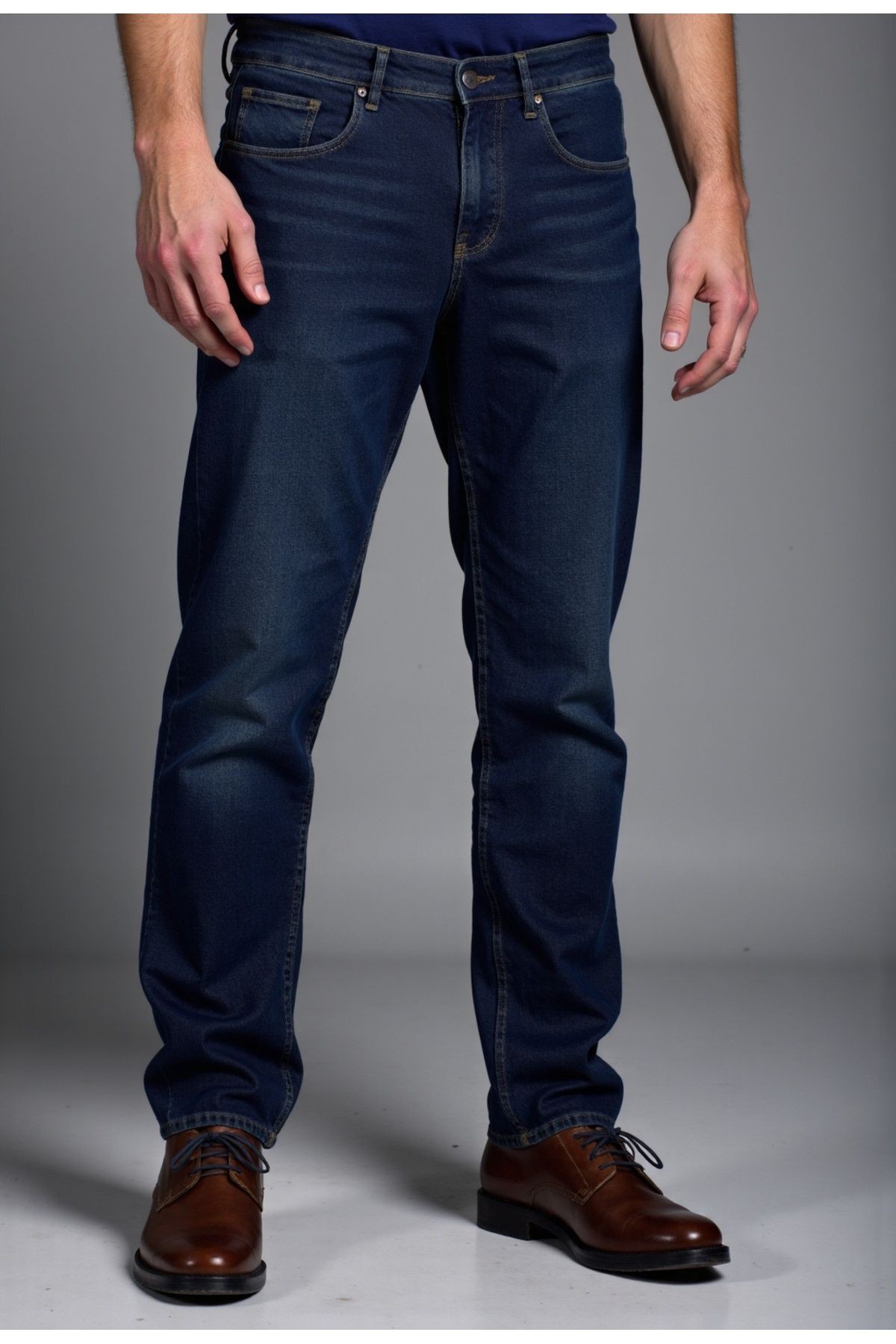 Erkek %100 Pamuk Straight Jeans