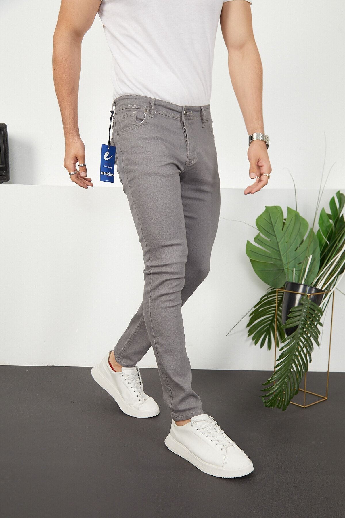 Likralı Slim Fit Jeans Erkek