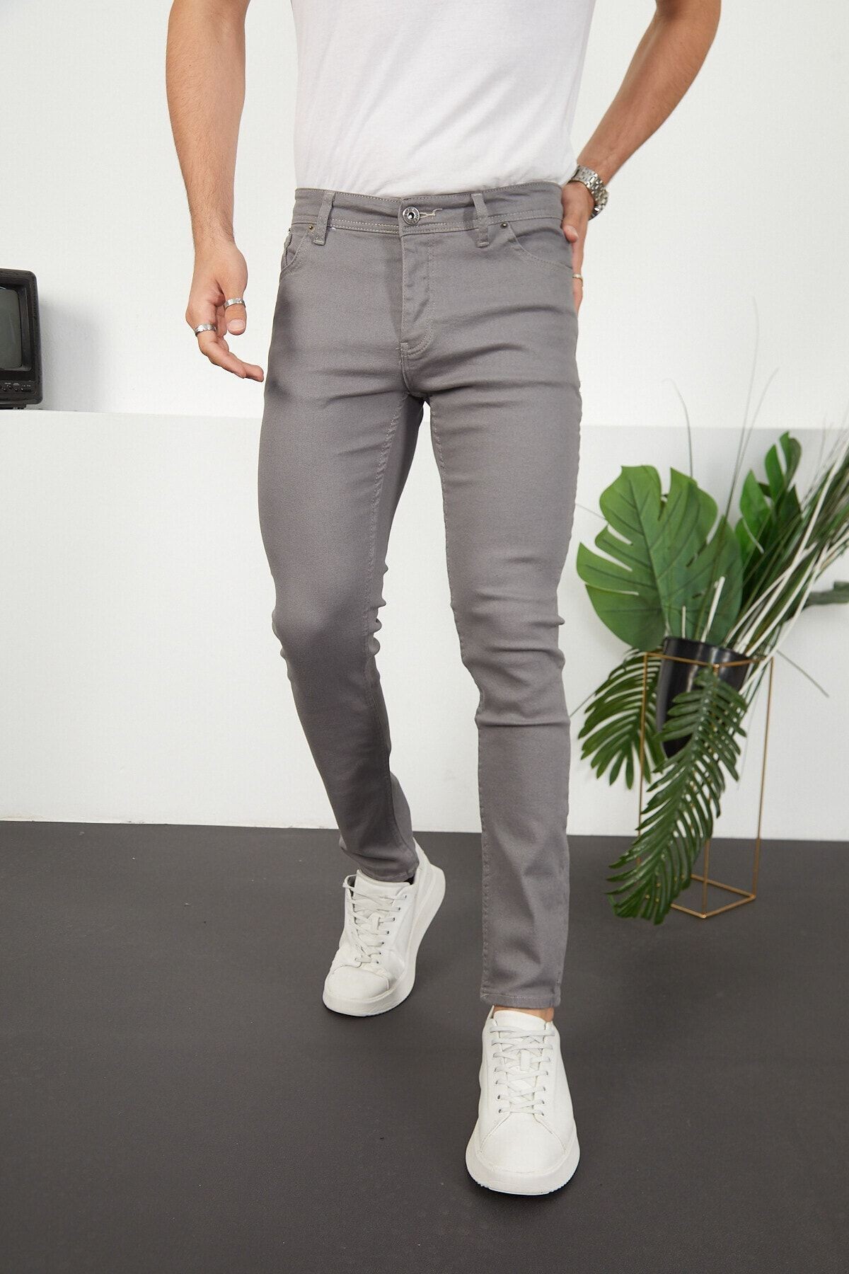 Likralı Slim Fit Jeans Erkek