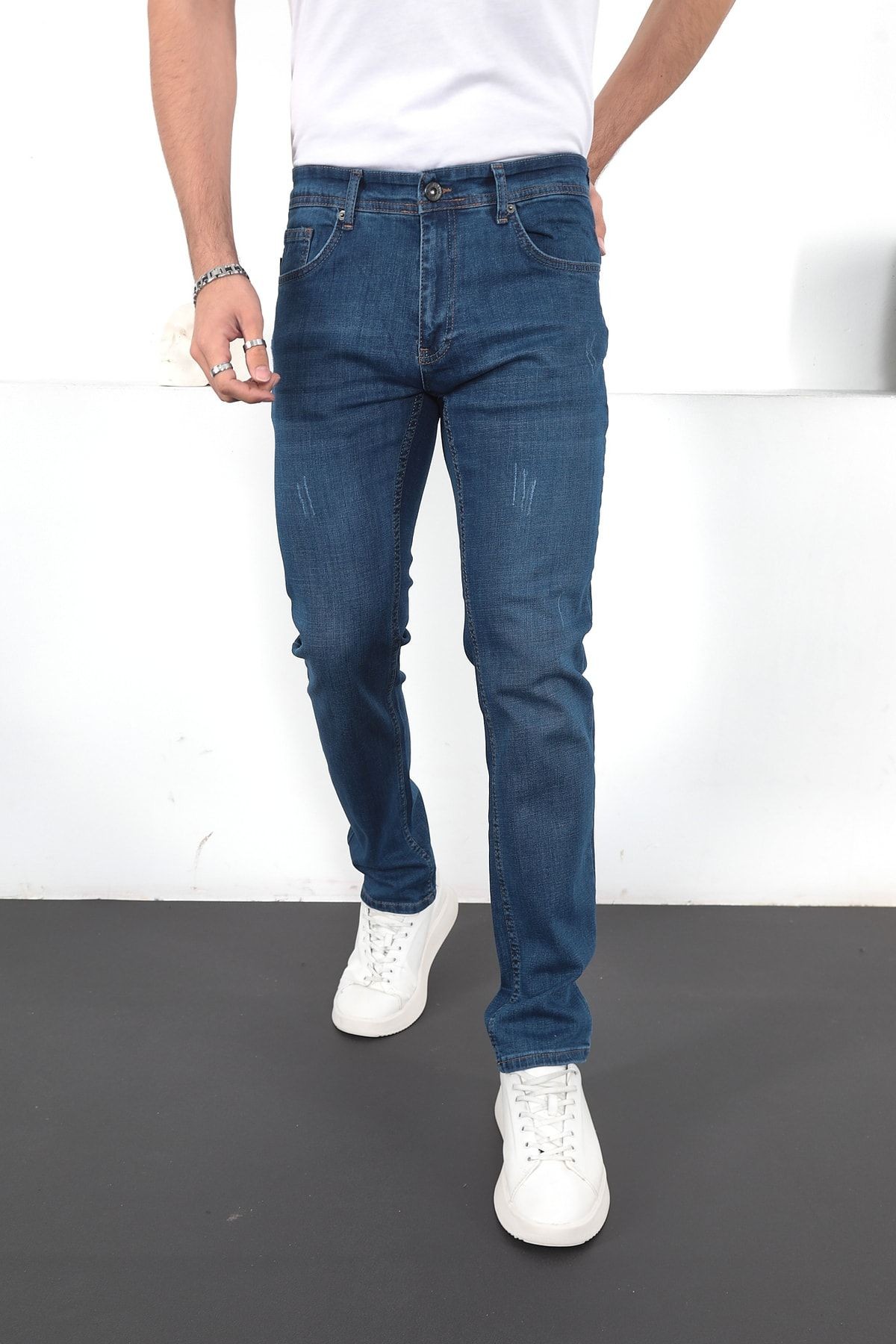 Erkek Likralı Denim Regular Fit Jeans