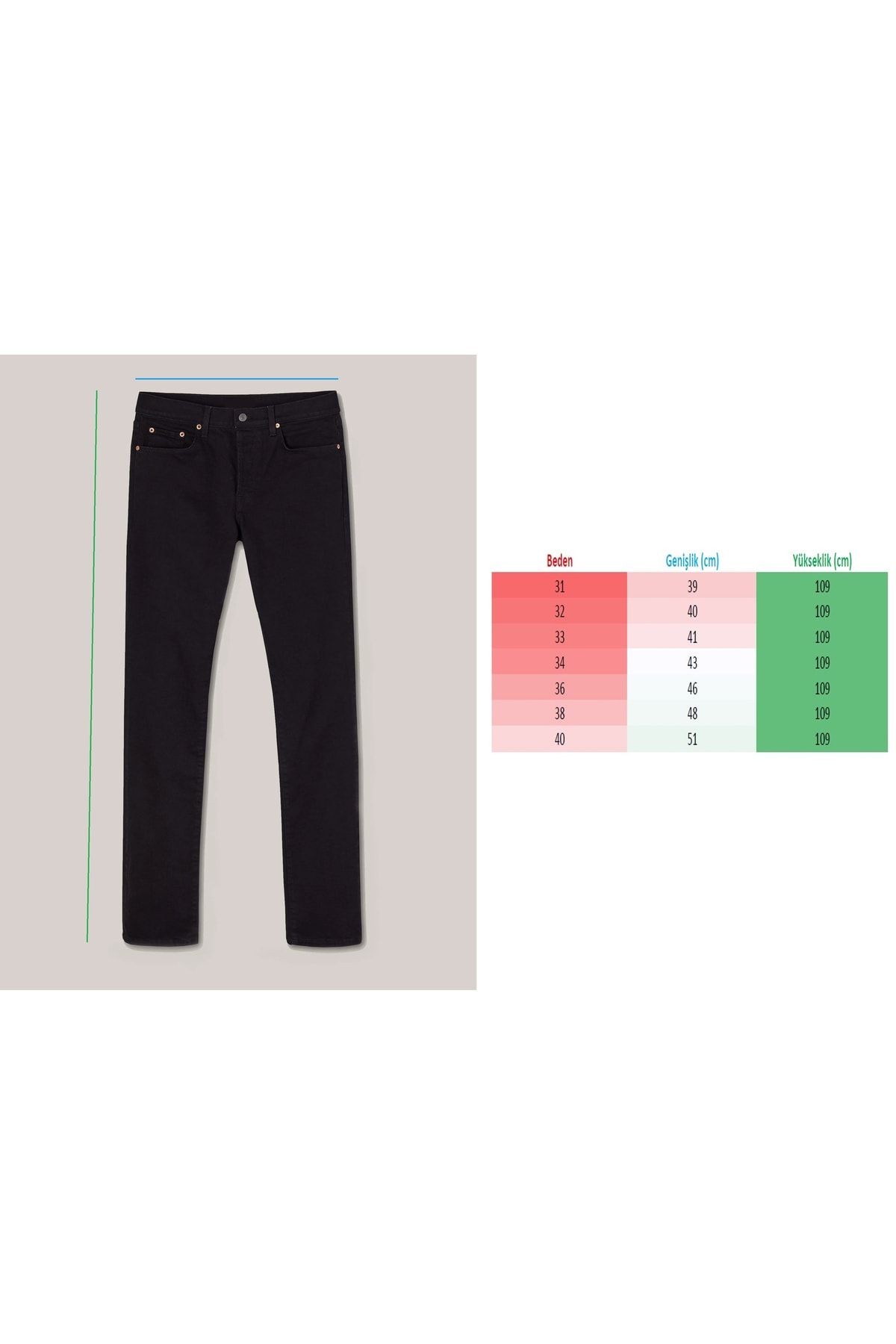 Erkek Likralı Slim Fit Kot/jeans Pantolon