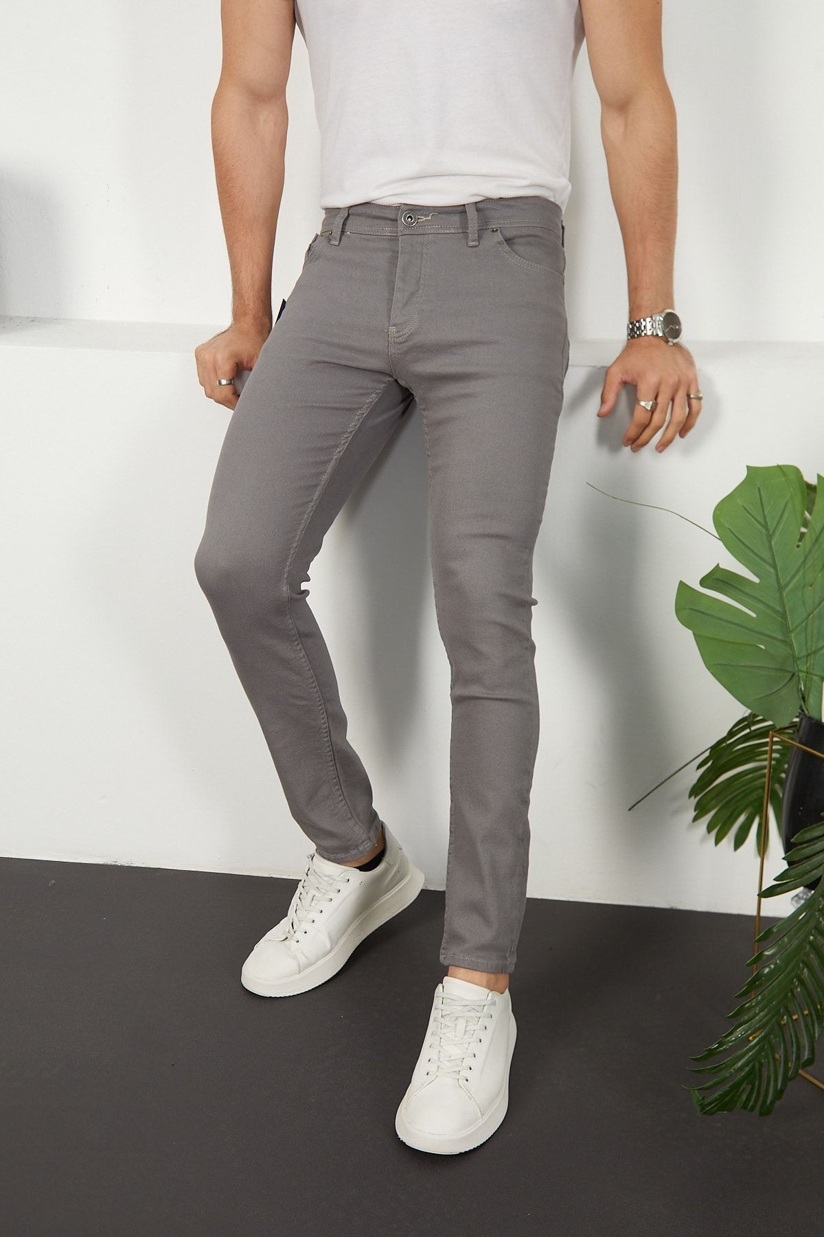 Likralı Slim Fit Jeans Erkek