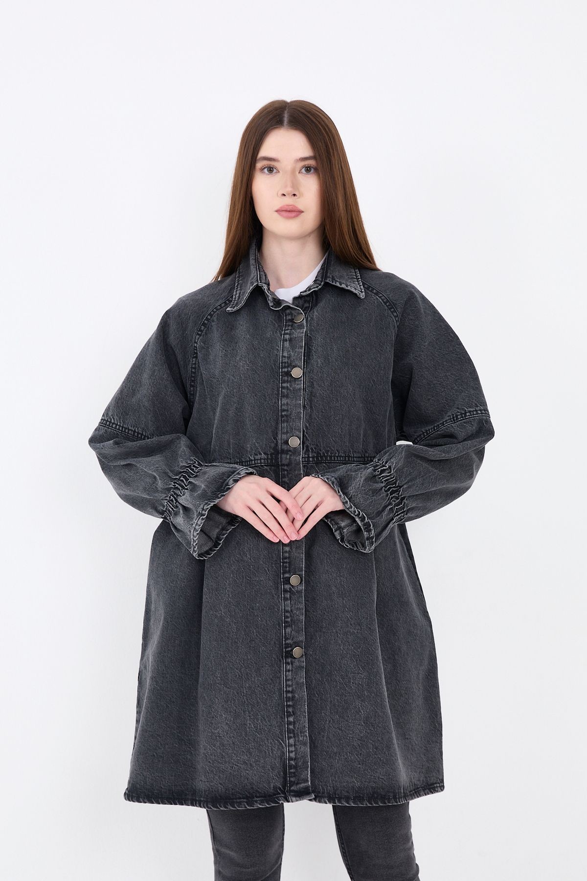 Kadın Oversize Kot Ceket