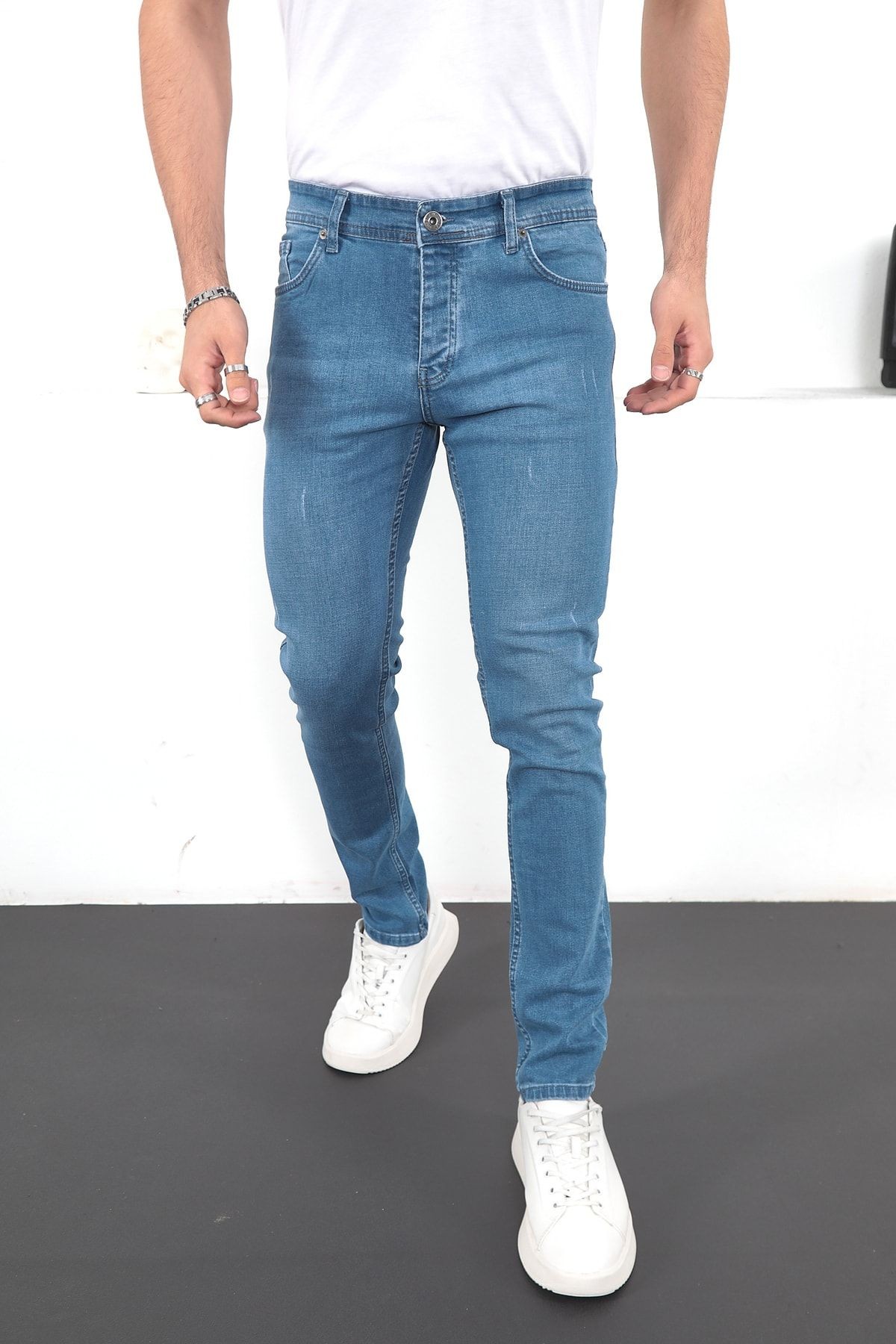 Erkek Likralı Denim Slim Fit Jeans