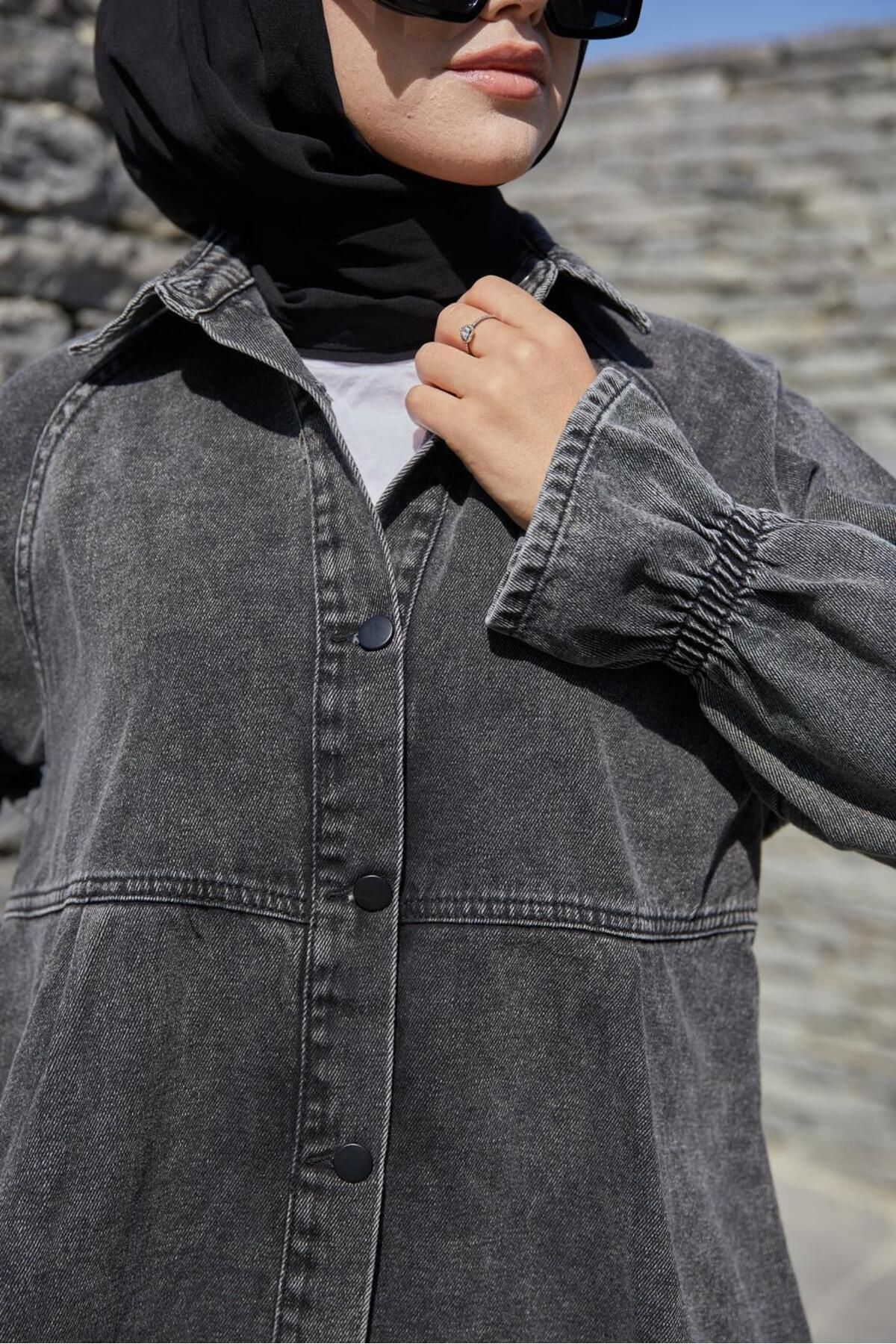Kadın Oversize Kot Ceket