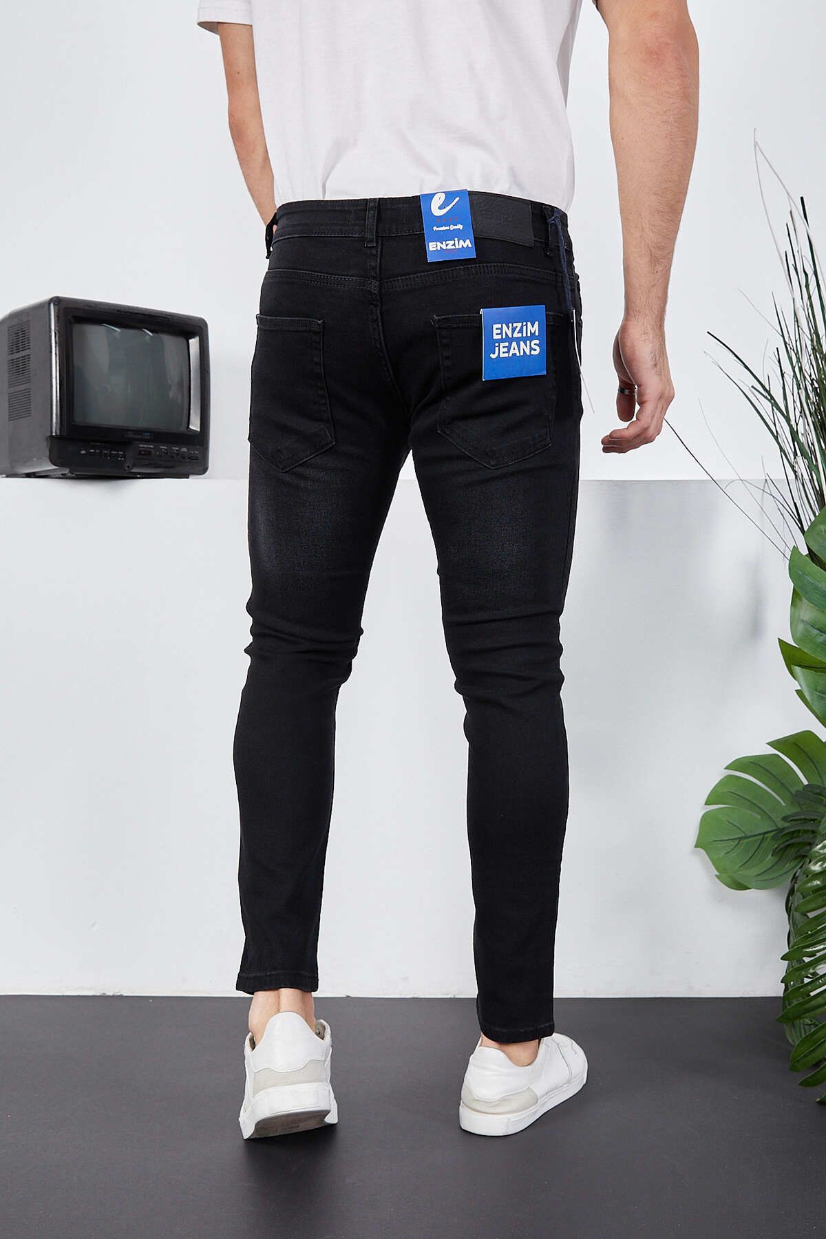 Erkek Likralı Denim Skinny Fit Süper Dar Jeans