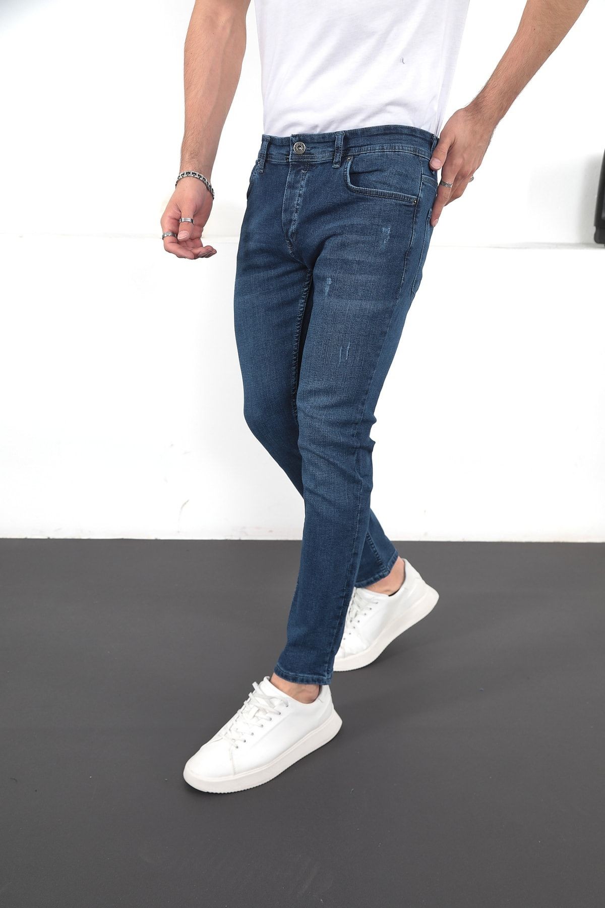 Erkek Likralı Denim Skinny Fit Jeans