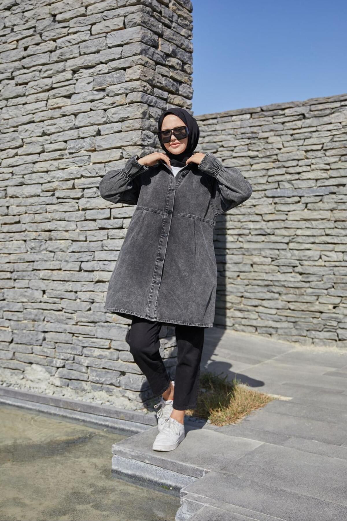 Kadın Oversize Kot Ceket