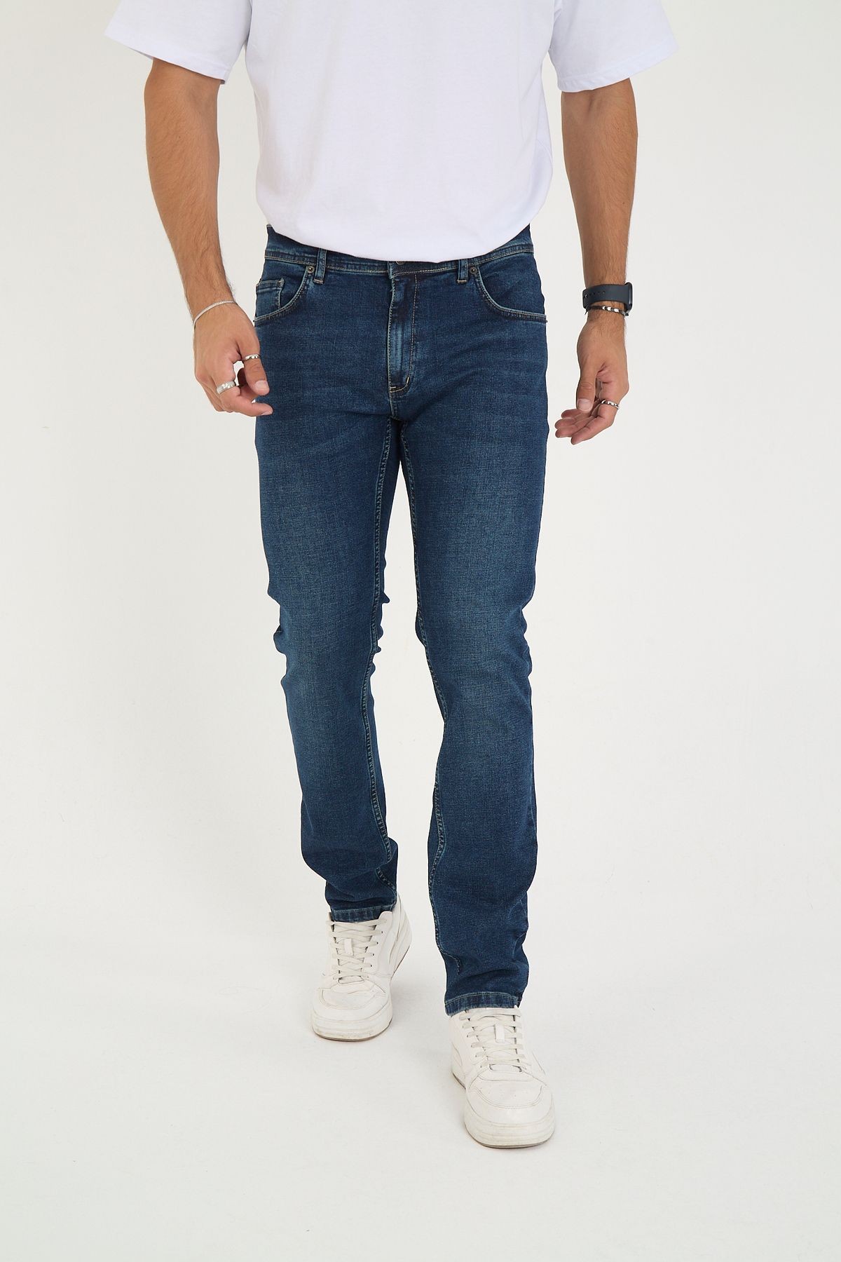 Erkek Likralı Denim Regular Fit Jeans