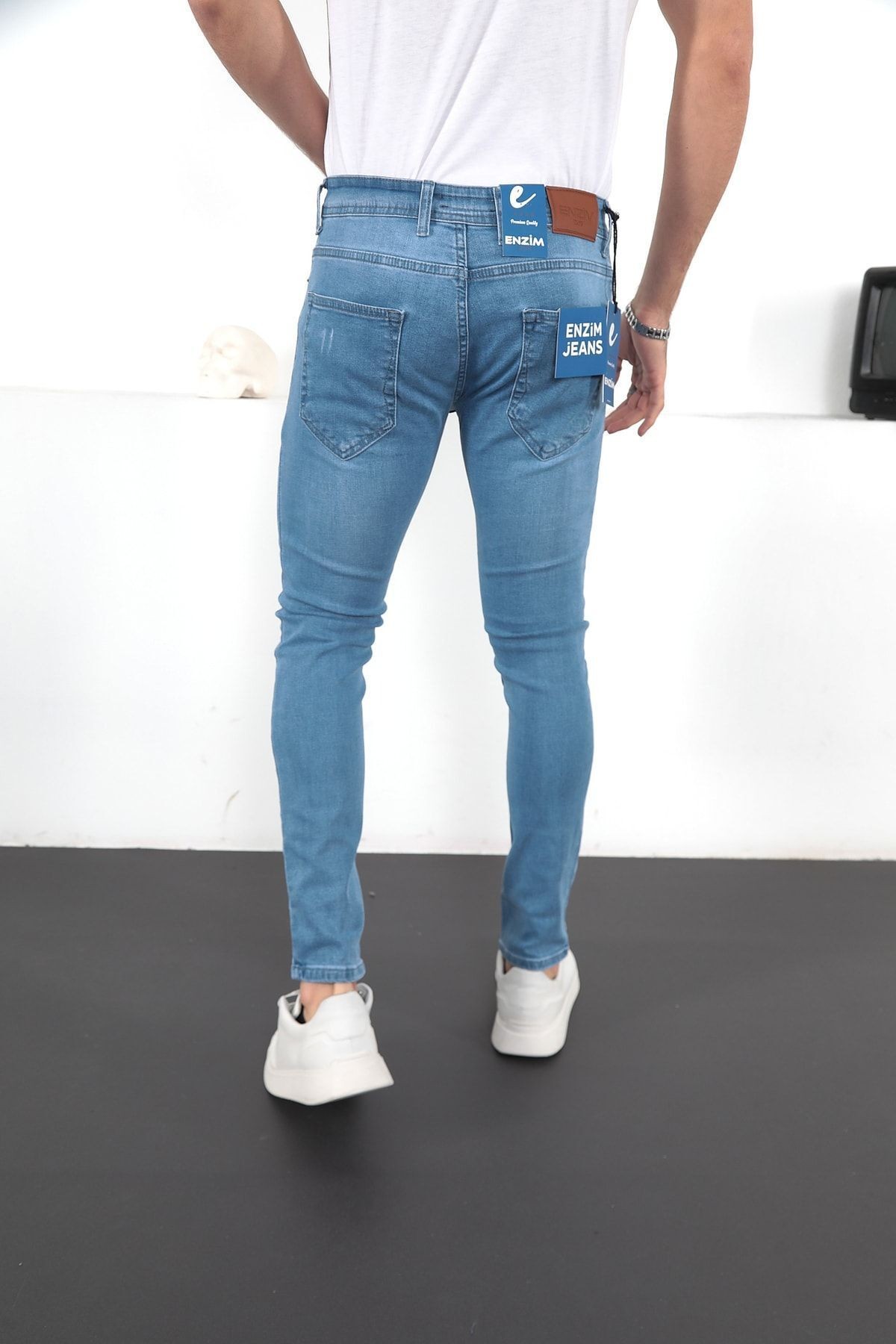 Erkek Likralı Denim Skinny Fit Jeans