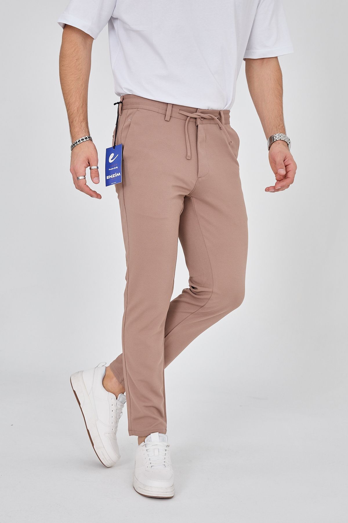 Pollycotton Slim Fit Jogger Pantolon