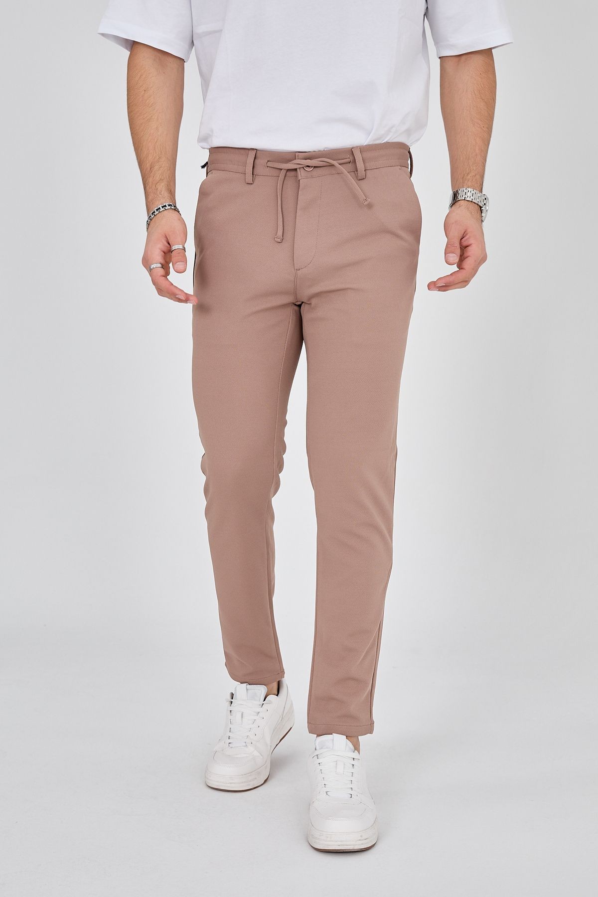 Pollycotton Slim Fit Jogger Pantolon