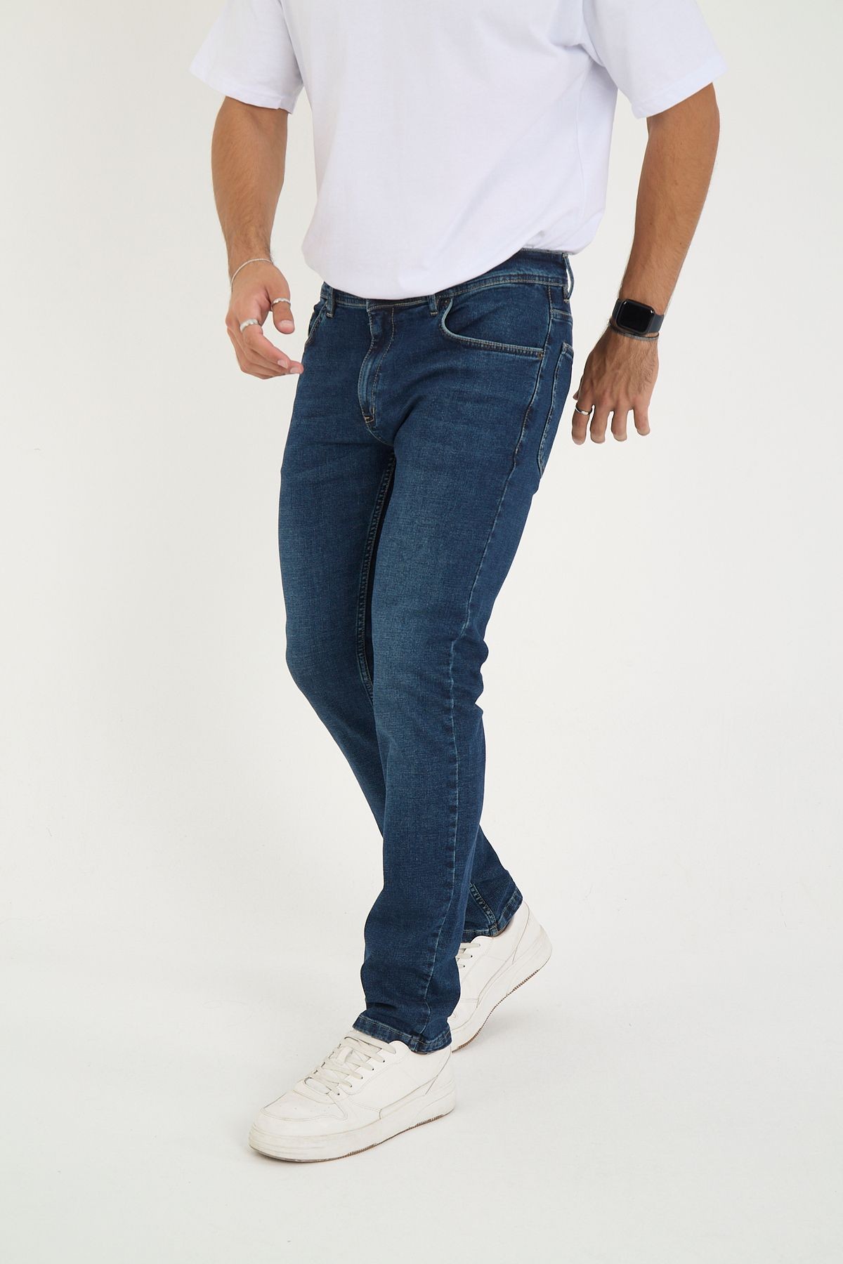 Erkek Likralı Denim Regular Fit Jeans