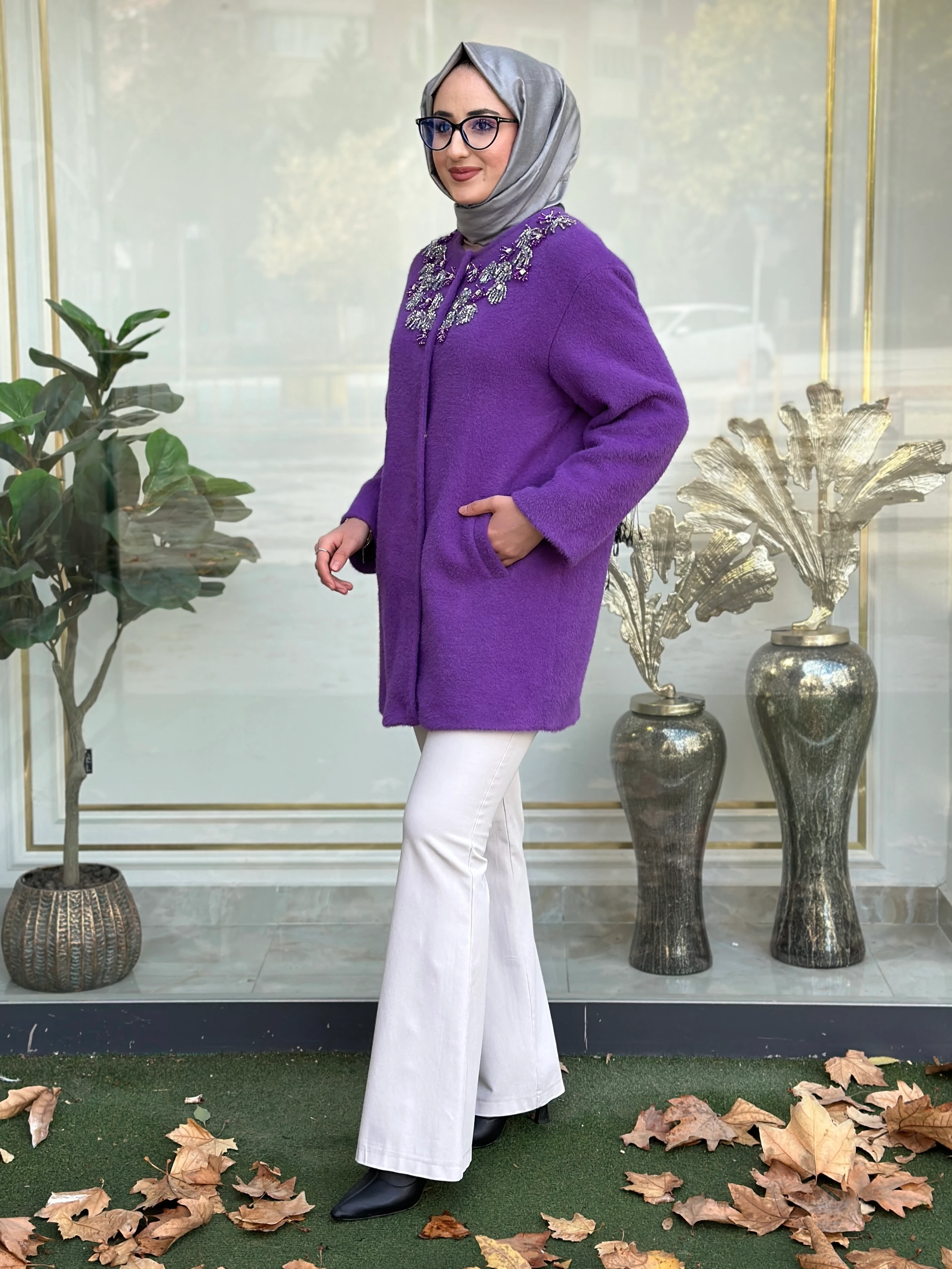 MİSSEMRAMİS 4948 VELLOURA İŞLEMELİ ANGORA KAP 