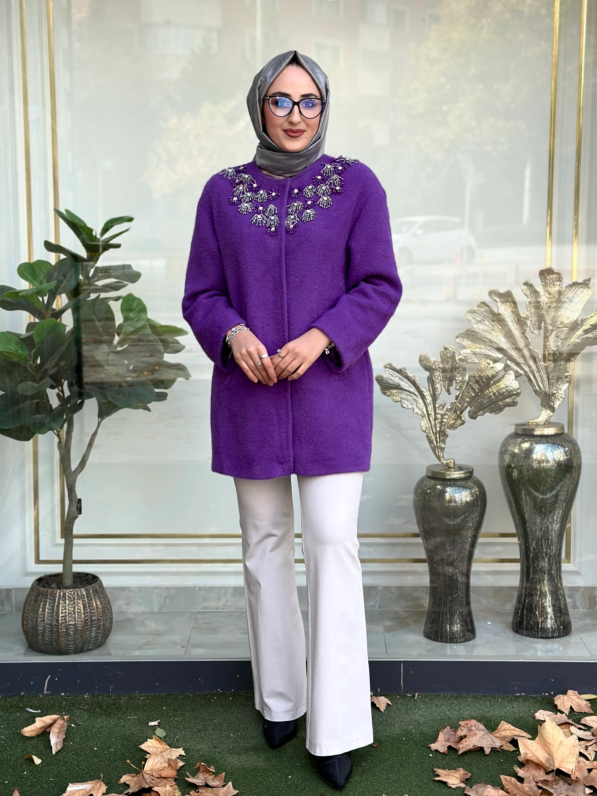 MİSSEMRAMİS 4948 VELLOURA İŞLEMELİ ANGORA KAP 