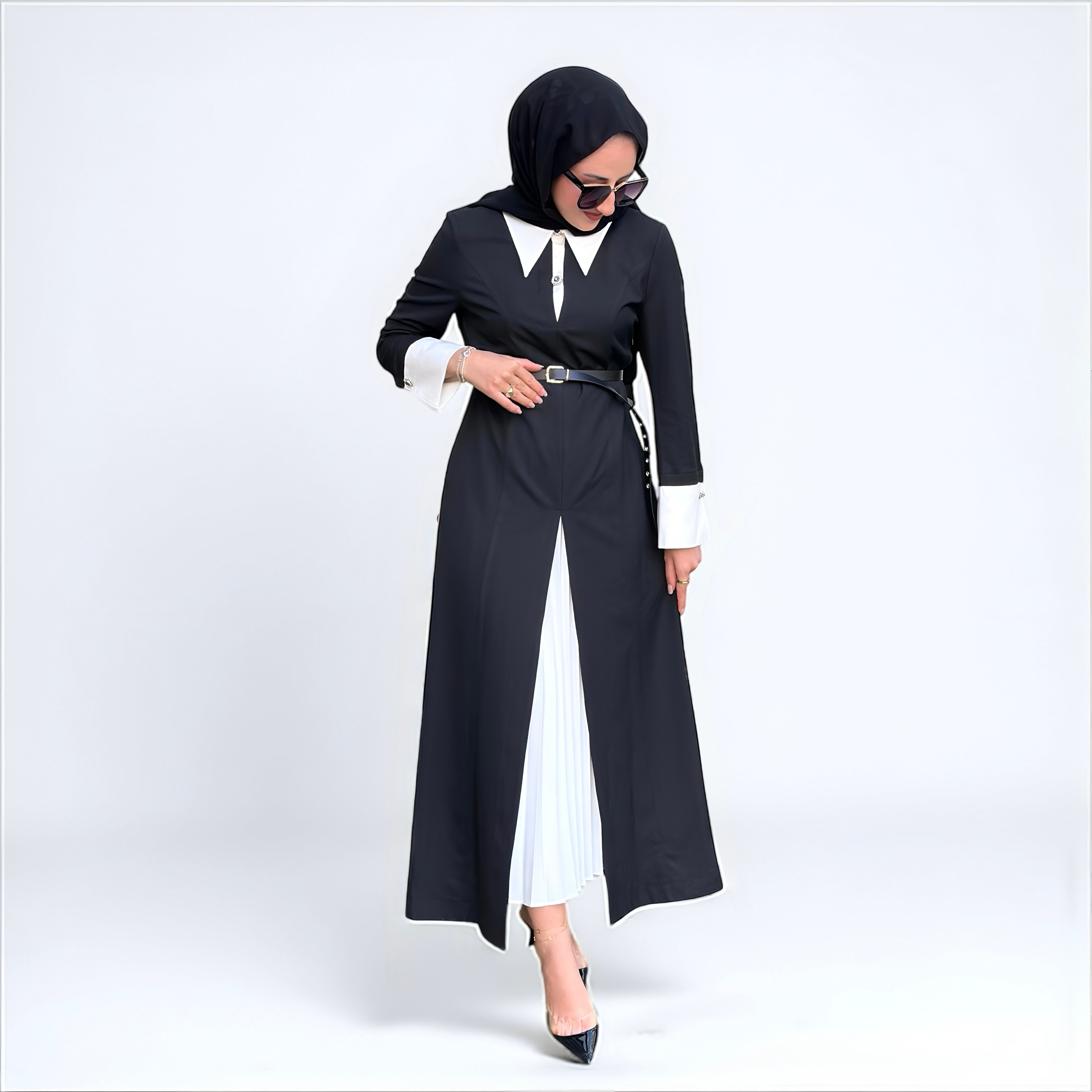 VENÖVE 0010 JADA ETEKLİ ELBİSE