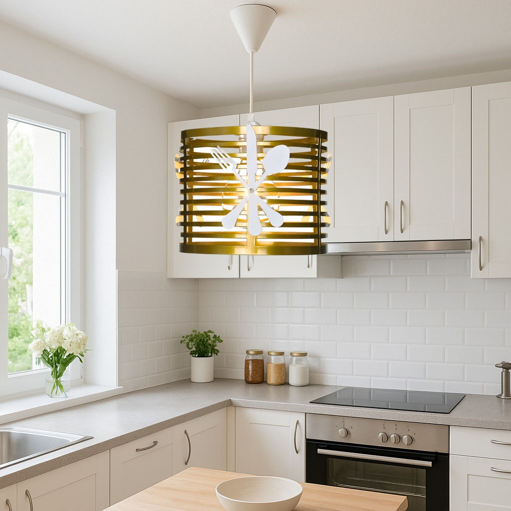 LEDMOTİONS GOLD ÇATAL KAŞIK BIÇAK MODEL  MODERN SARKIT AVİZE 