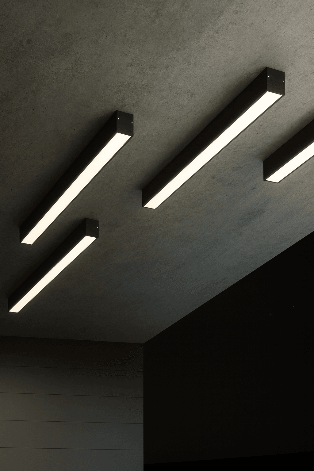 1 METRE SİYAH KASA LİNEER LED 