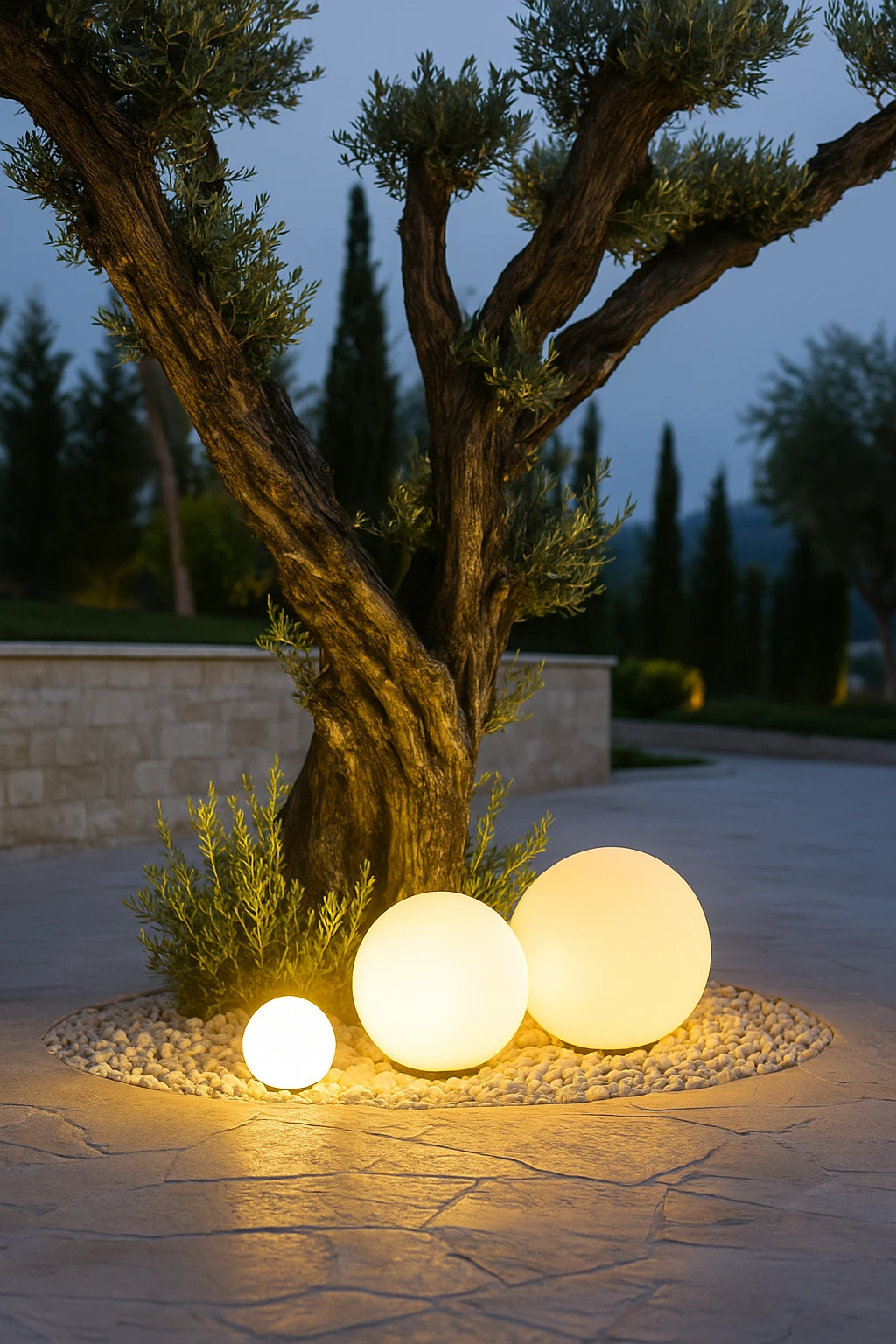 25 CM DEKORATİF LED KÜRE BAHÇE LAMBASI