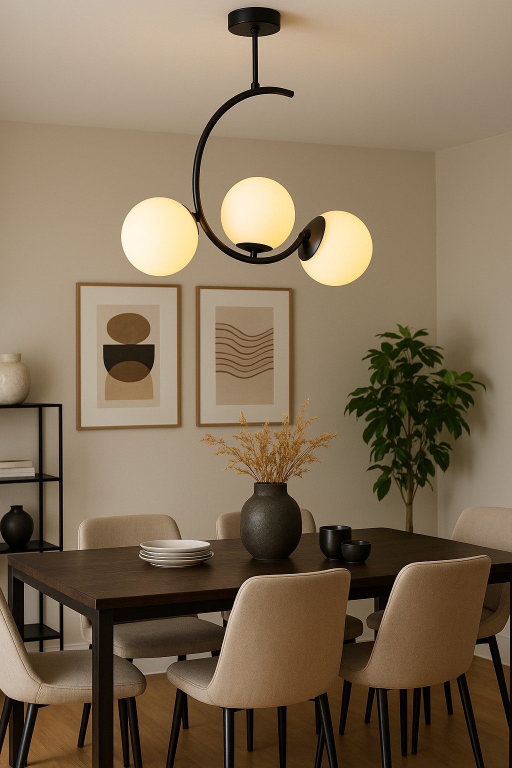 LEDMOTİONS HİLAL C MODEL MODERN SPOR GLOP BEYAZ CAMLI GOLD ÜÇLÜ PLAFONYER AVİZE