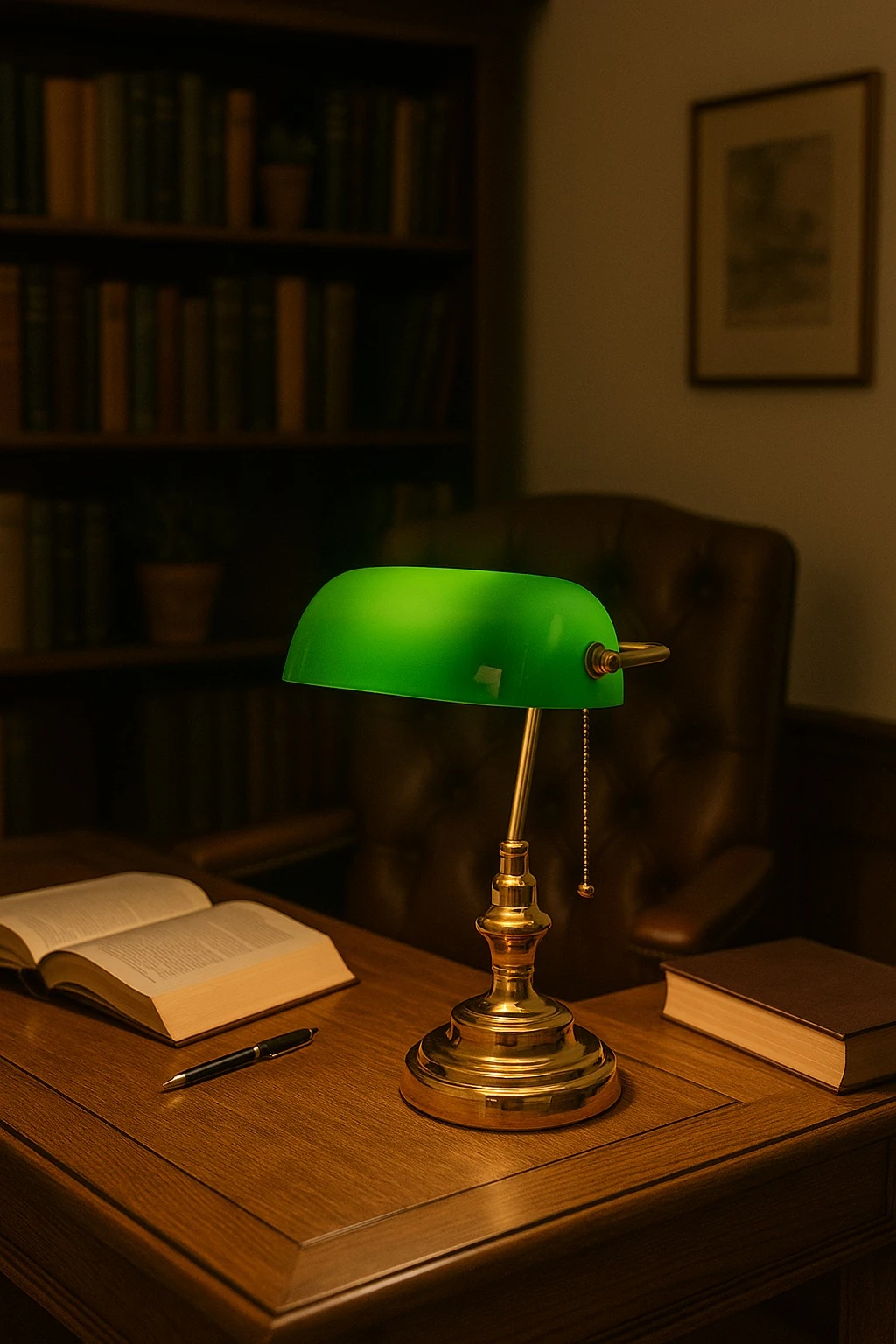 YEŞİL BANKER MASA LAMBASI 