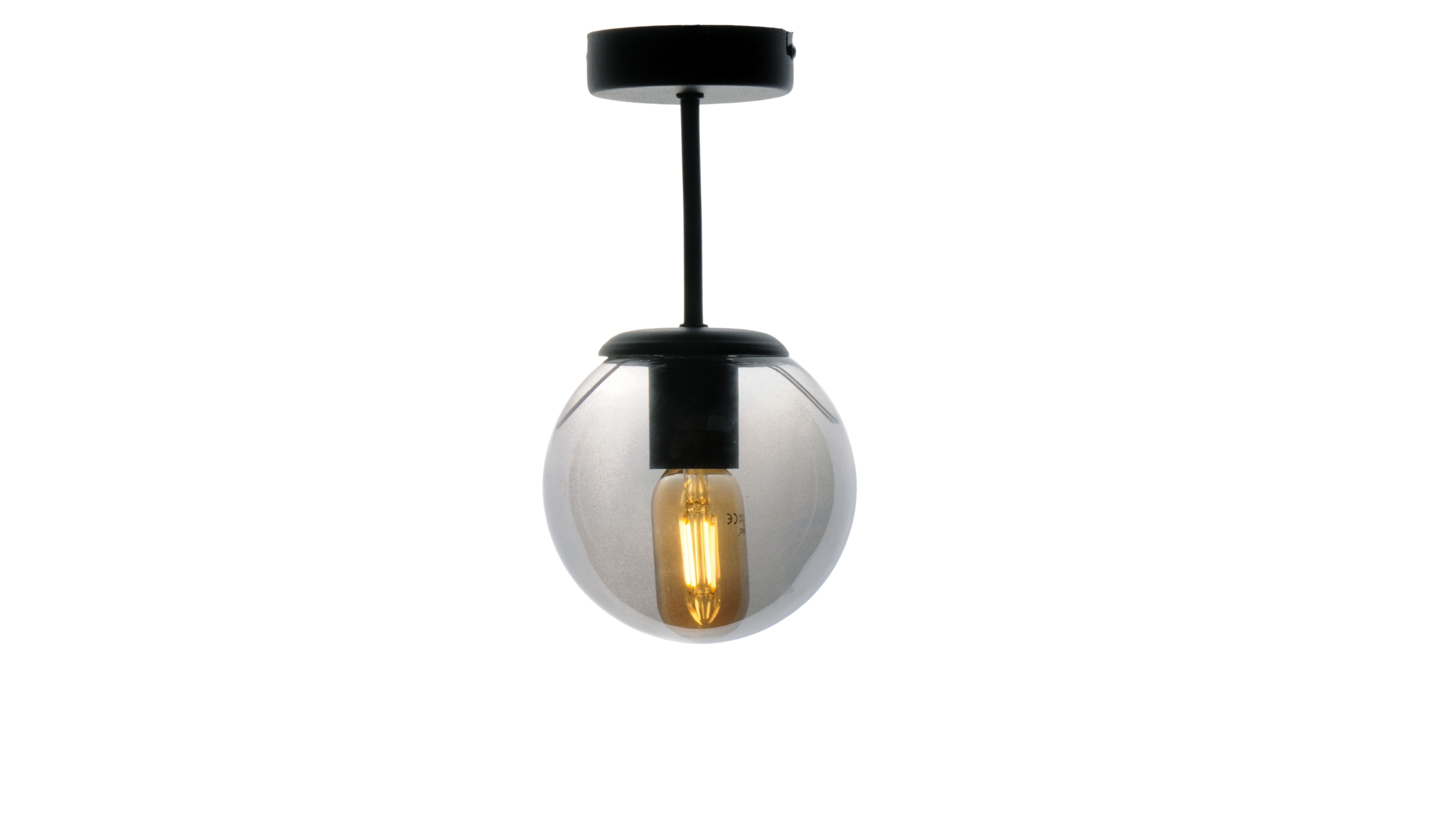 TEKLİ MODERN TASARIM GLOP CAMLI AVİZE