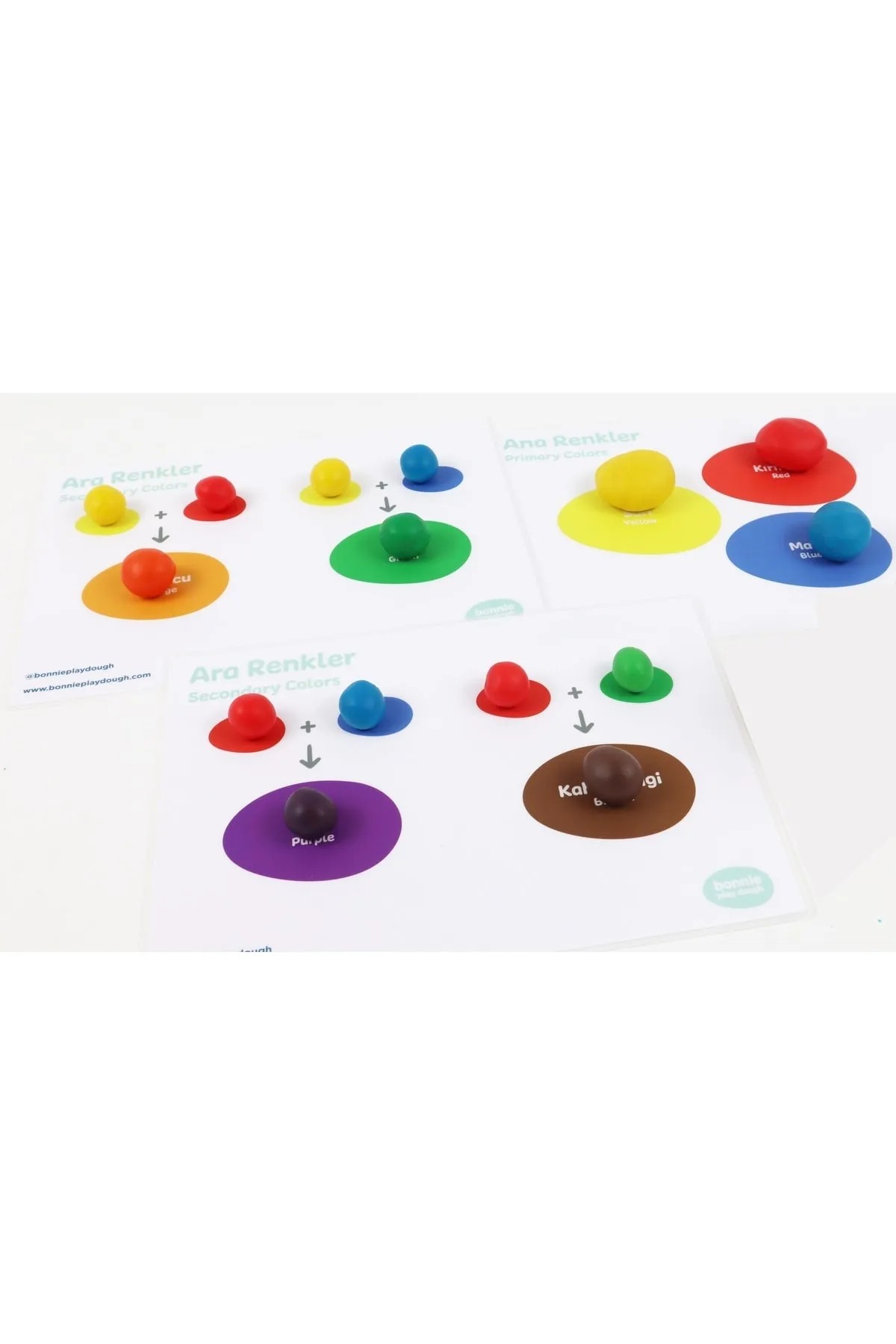 Renkleri Öğreniyoruz Oyun Matı Bonimo Play Dough Doğal Oyun Hamuru