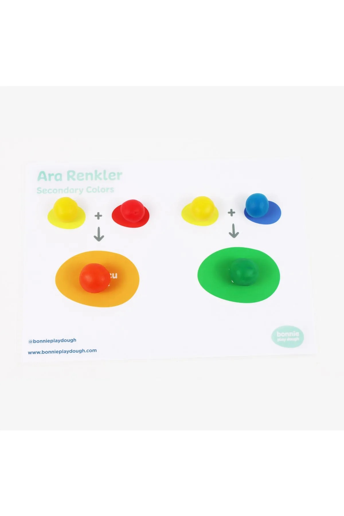 Renkleri Öğreniyoruz Oyun Matı Bonimo Play Dough Doğal Oyun Hamuru