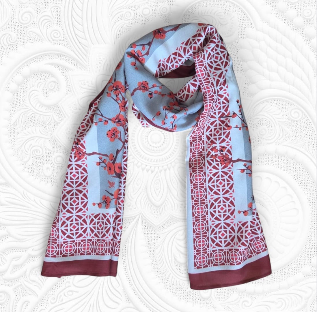 UZUN FULAR - HANAMİ - 45 X 140 CM - Viscose