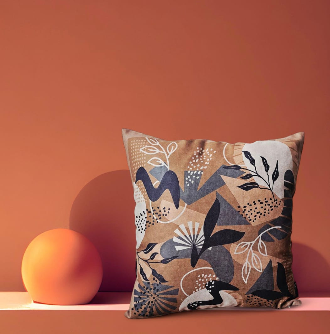 BASKILI KIRLENT KILIFI - SOYUT DOĞA