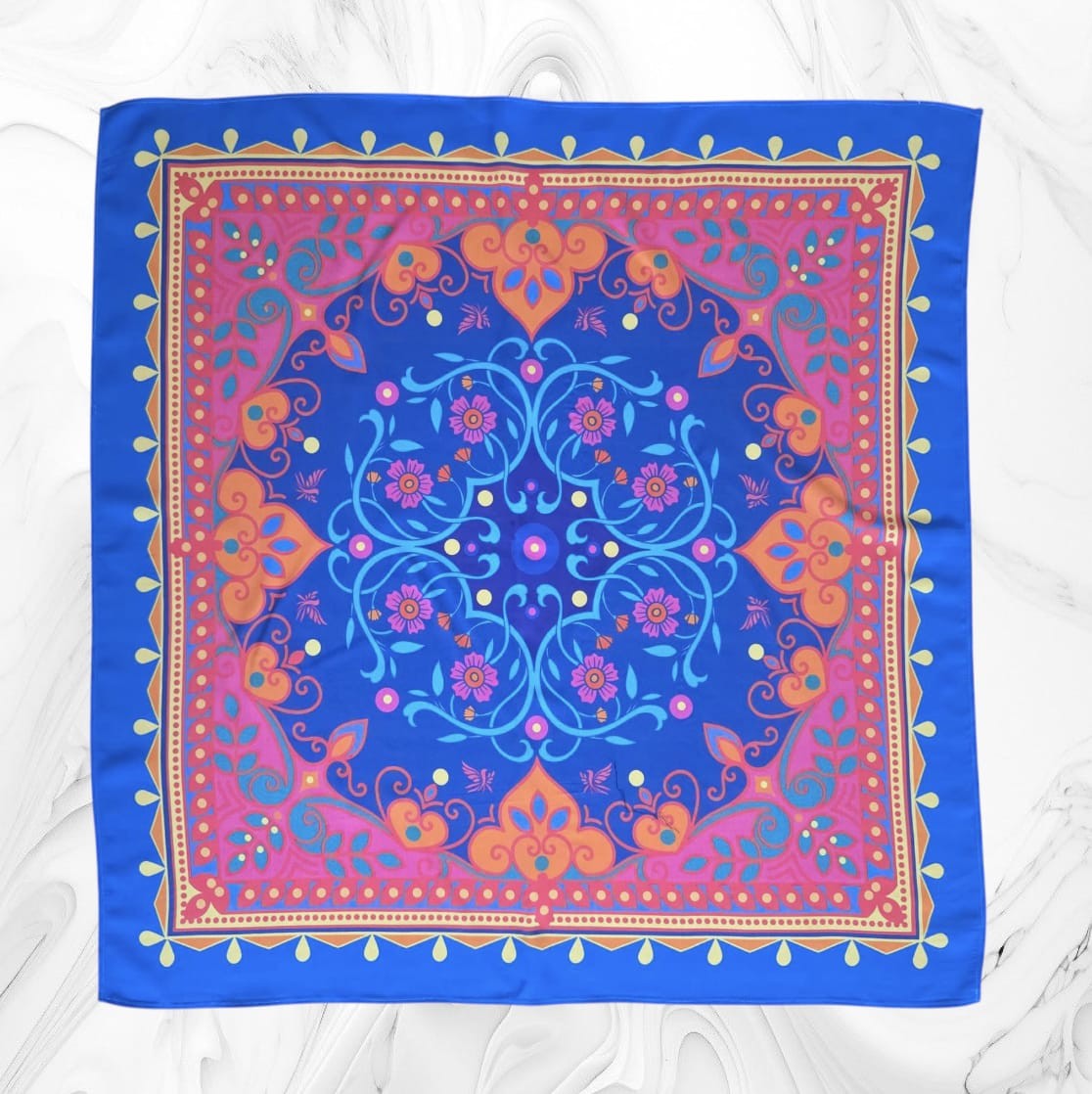 FULAR - SARAY BAHÇESİ - 65 X 65 cm - Viscose 