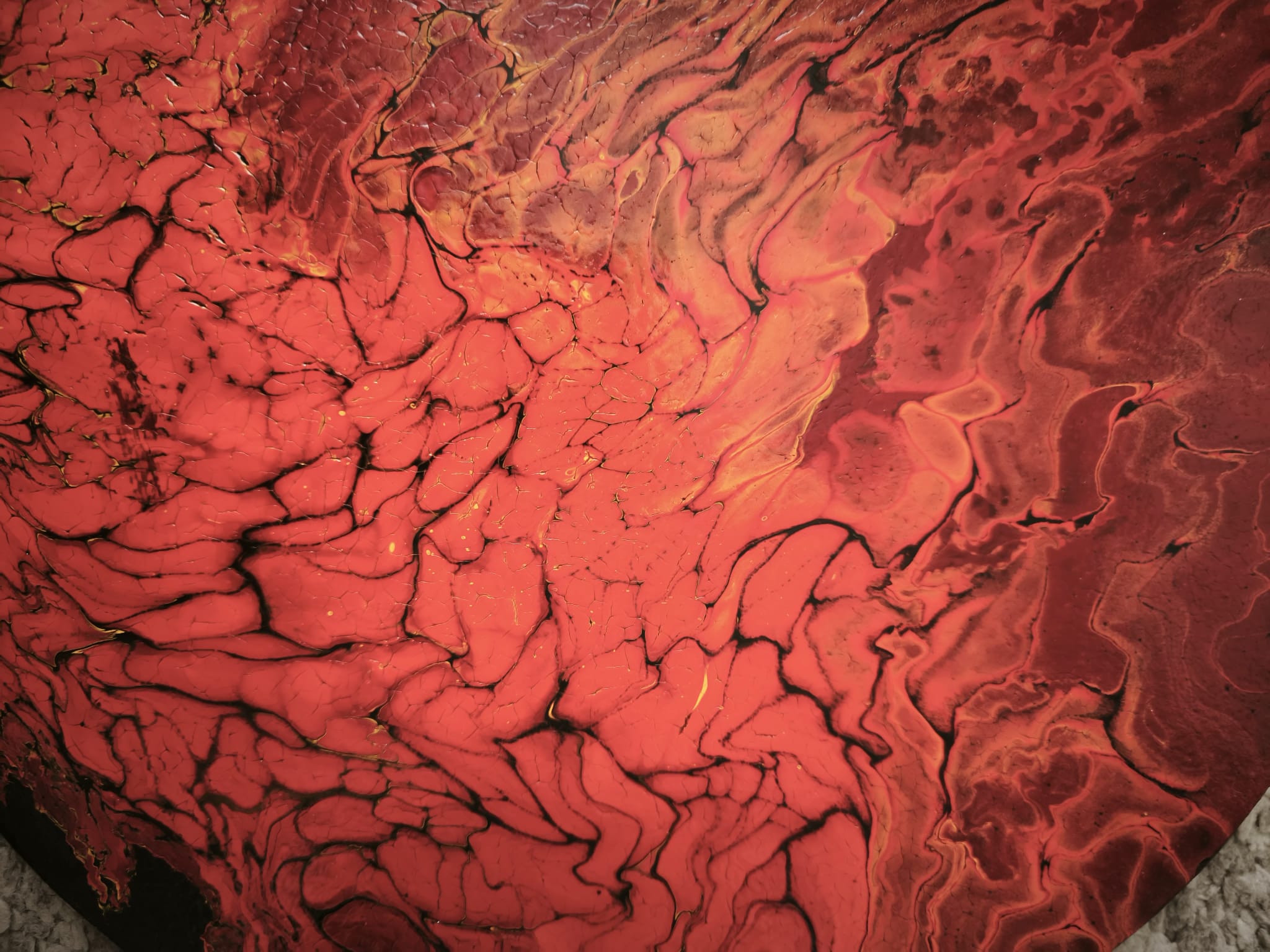 POURING TABLO - VOLKANIN KALBİ