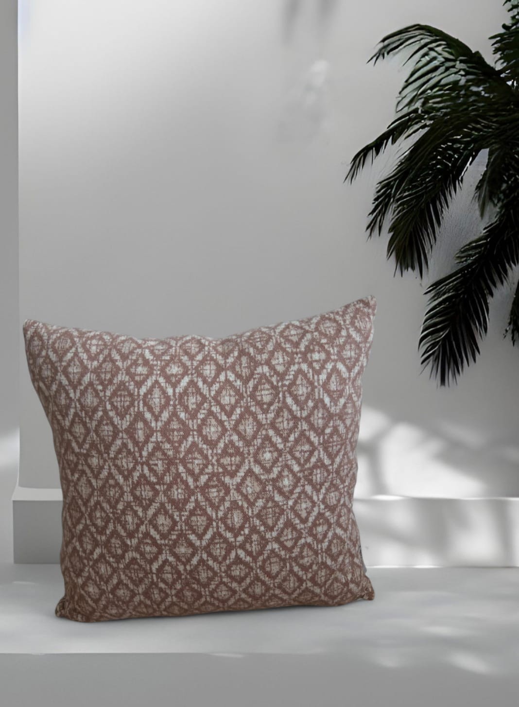 IKAT JAKAR DESENLİ KIRLENT KILIFI - Kahverengi