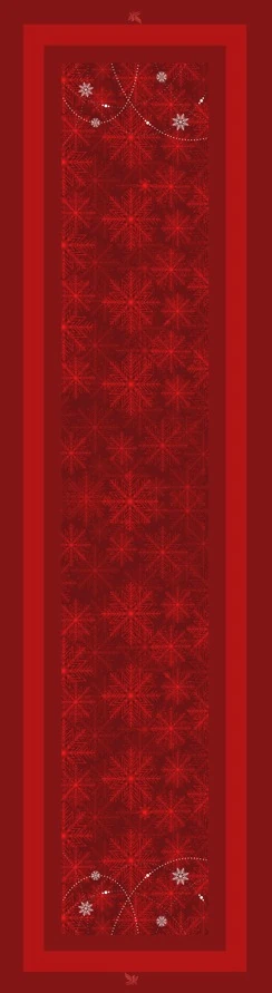 BASKILI RUNNER  - YILBAŞI IŞILTISI - 40*140 CM