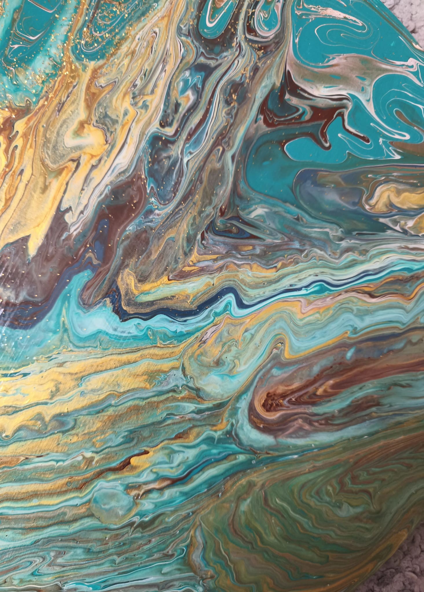 POURING TABLO - ALTIN DALGALAR