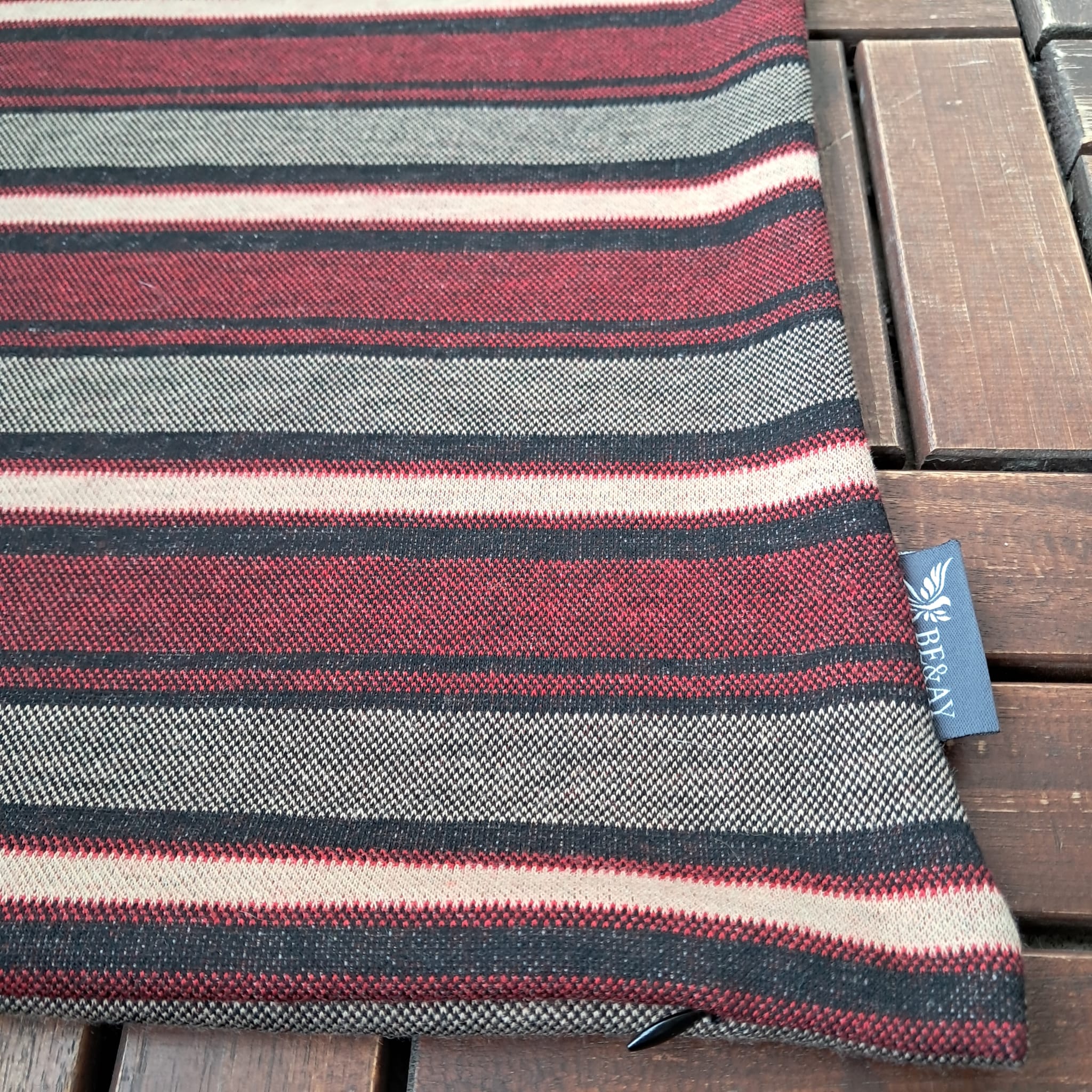 ÇİZGİLİ KIRLENT KILIFI, BORDO - SİYAH