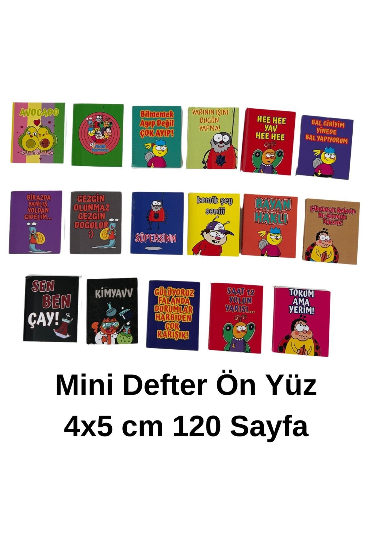 Eğlenceli Mini Defter 175 Adet Fanusta