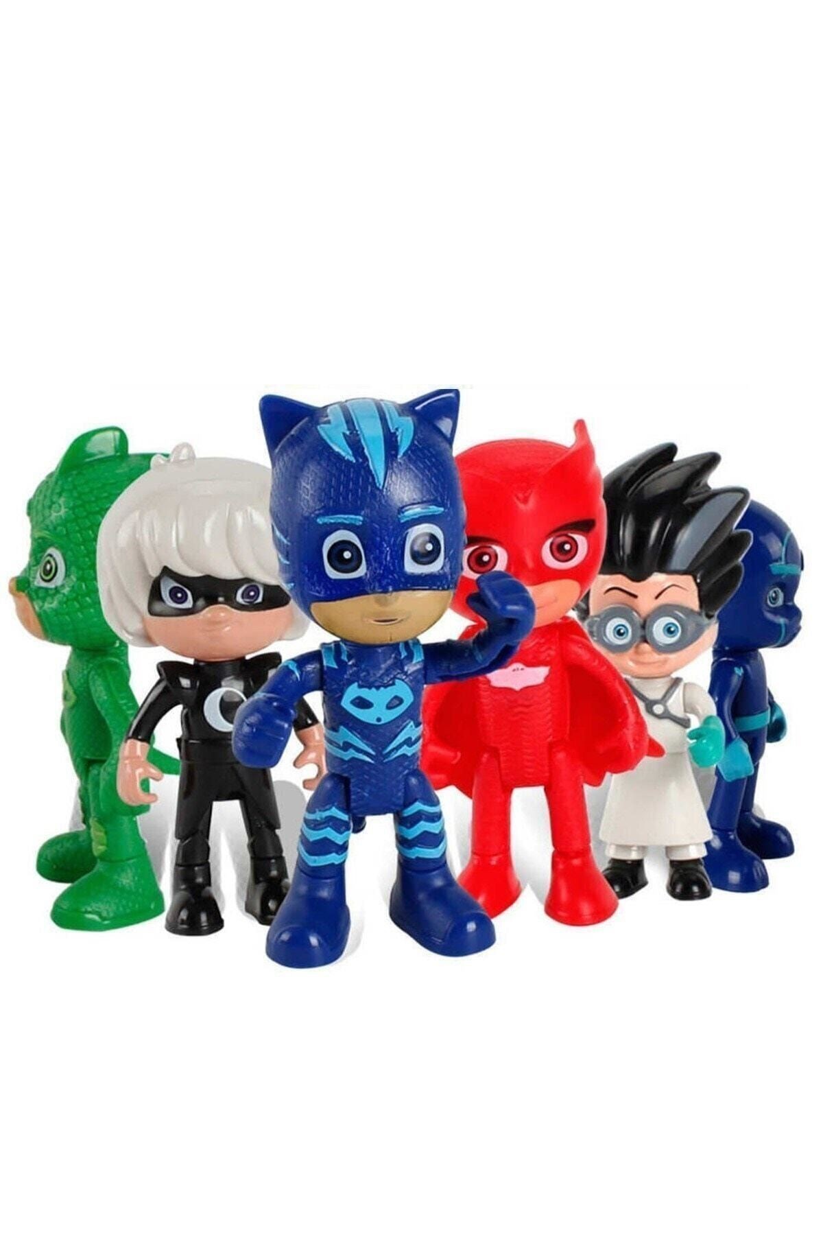 Pj Masks  Catboy Owlette Gekko 6'lı 10 Parça Oyun Seti