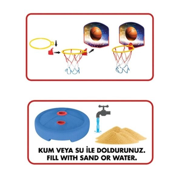Küçük Ayaklı Basketbol Potası Basketbol Seti