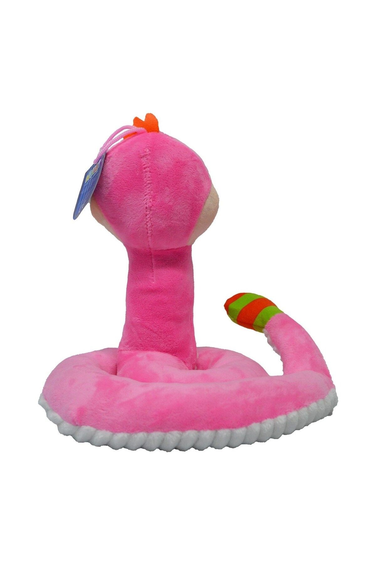 Yılan Peluş Oyuncak Çıngıraklı Sevimli Yılan Peluş 25 Cm - Uyku Ve Oyun Arkadaşı PEMBE