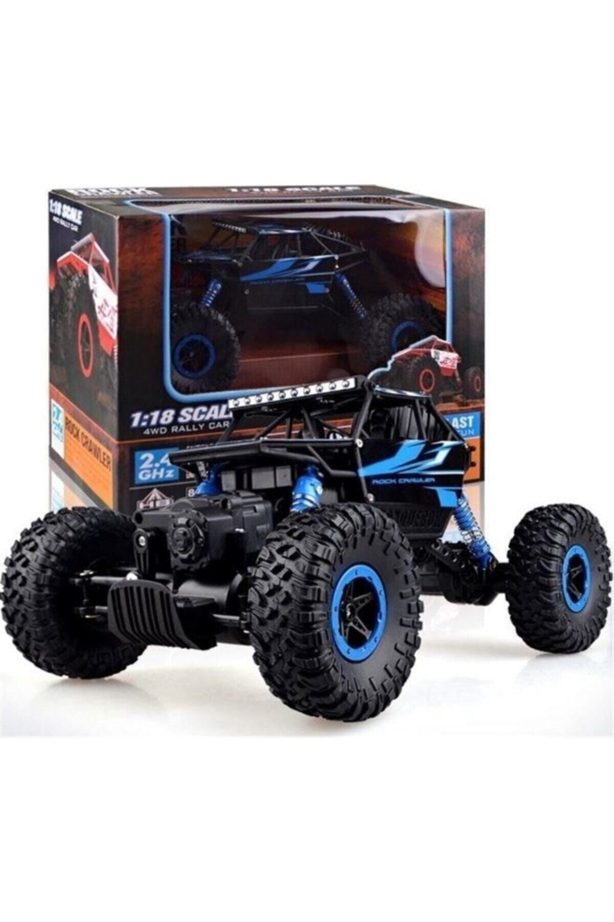 Oyuncak Rock Grawler 1:16 Ölçek 2.4 Ghz Çekişli Uzaktan Kumandalı Mavi Buggy Jeep