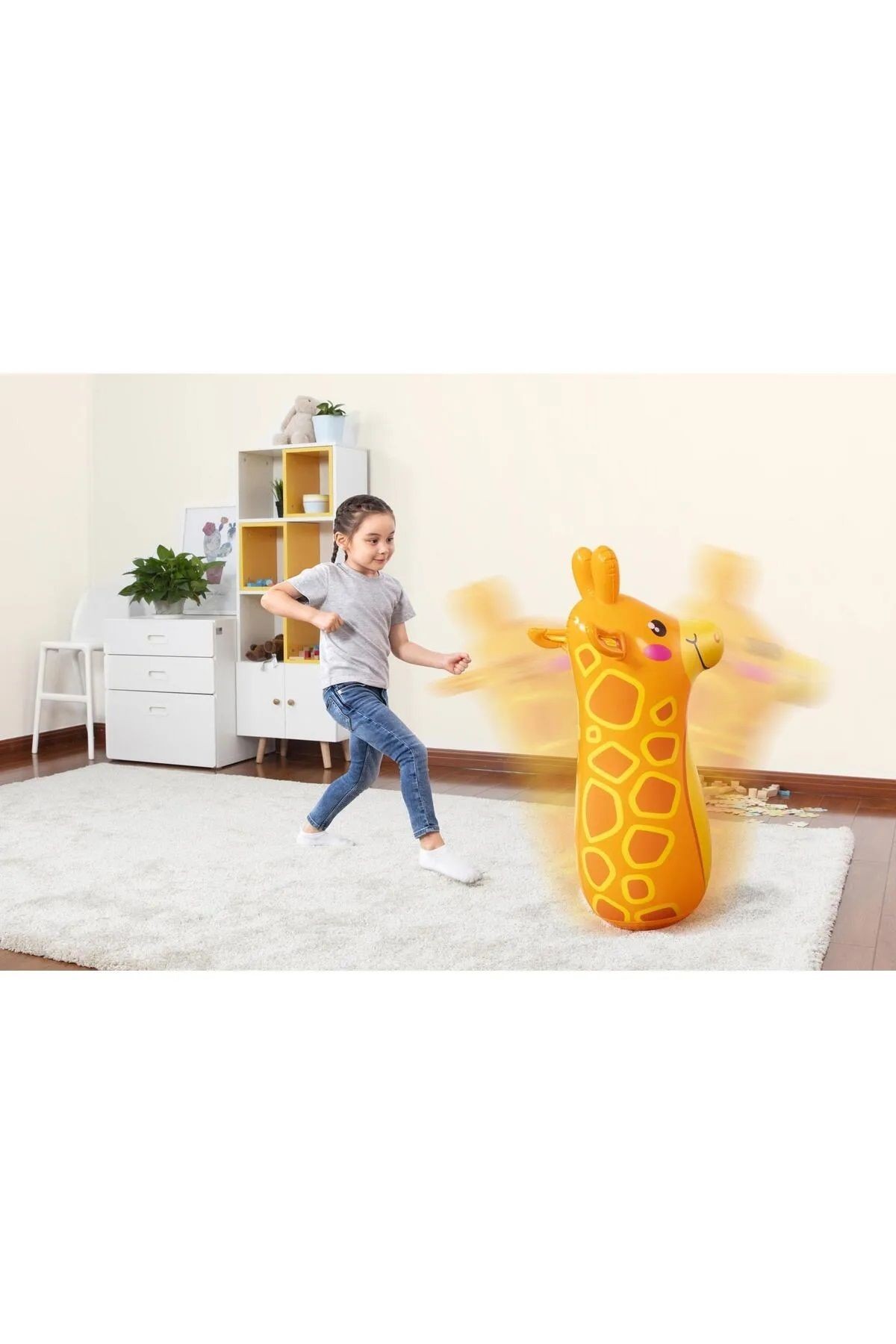 Hacı Yatmaz Bop Bags Zürafa Desenli Hacıyatmaz 89 Cm Sulu