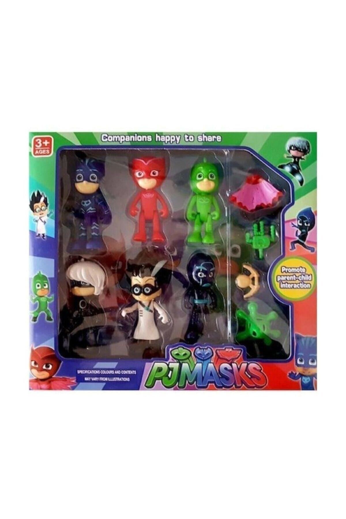 Pj Masks  Catboy Owlette Gekko 6'lı 10 Parça Oyun Seti